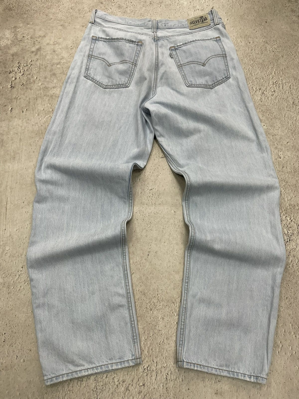 Levi's Vintage Clothing Rare Levis Vintage baggy silver Tab distressed jeans pants Size US 31 - 12 Thumbnail