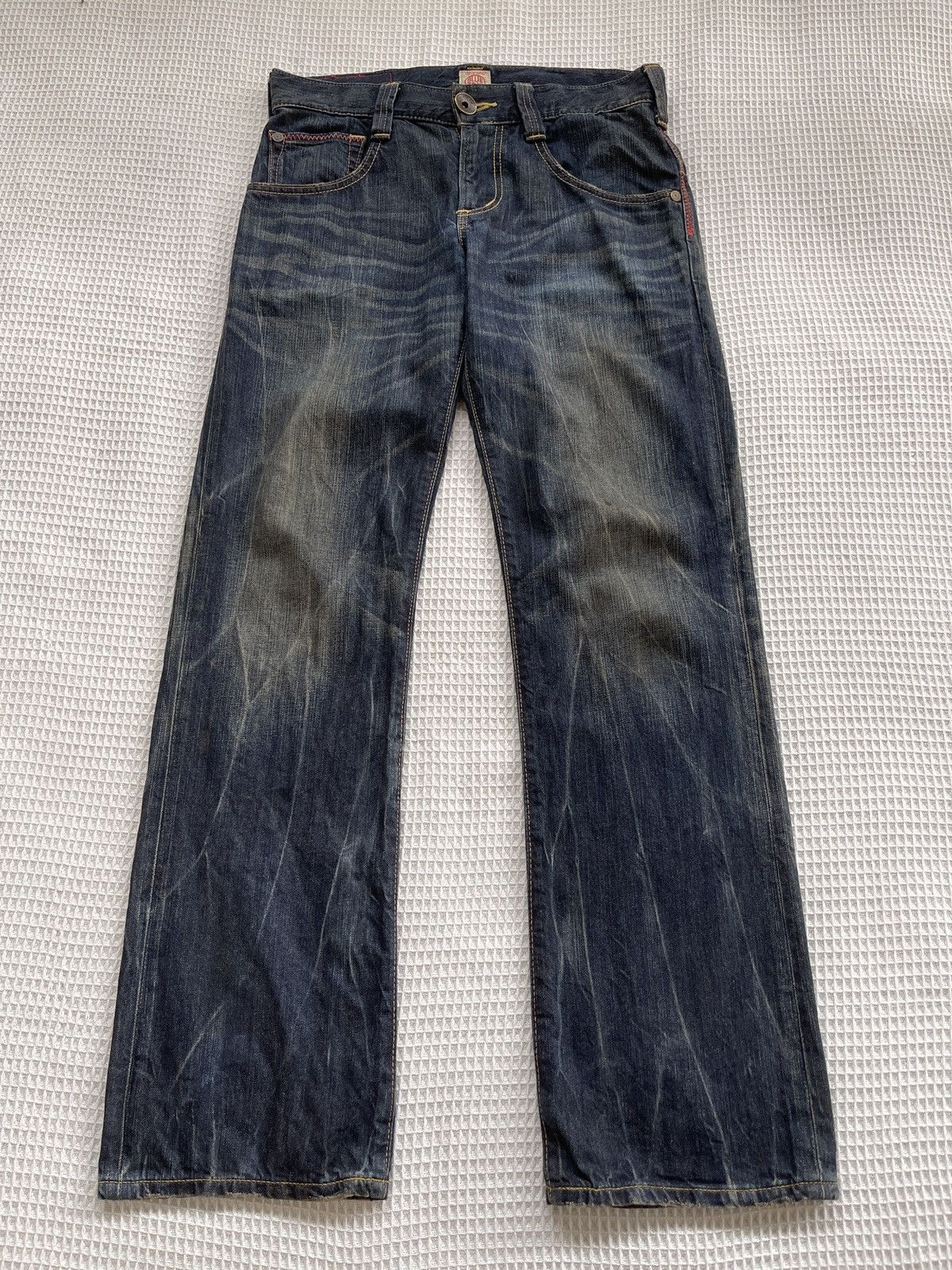 Edwin Last Drop🔥Rare🔥Vintage EDWIN Blue Trip Tokyo Japan Denim Size US 33 - 1 Thumbnail