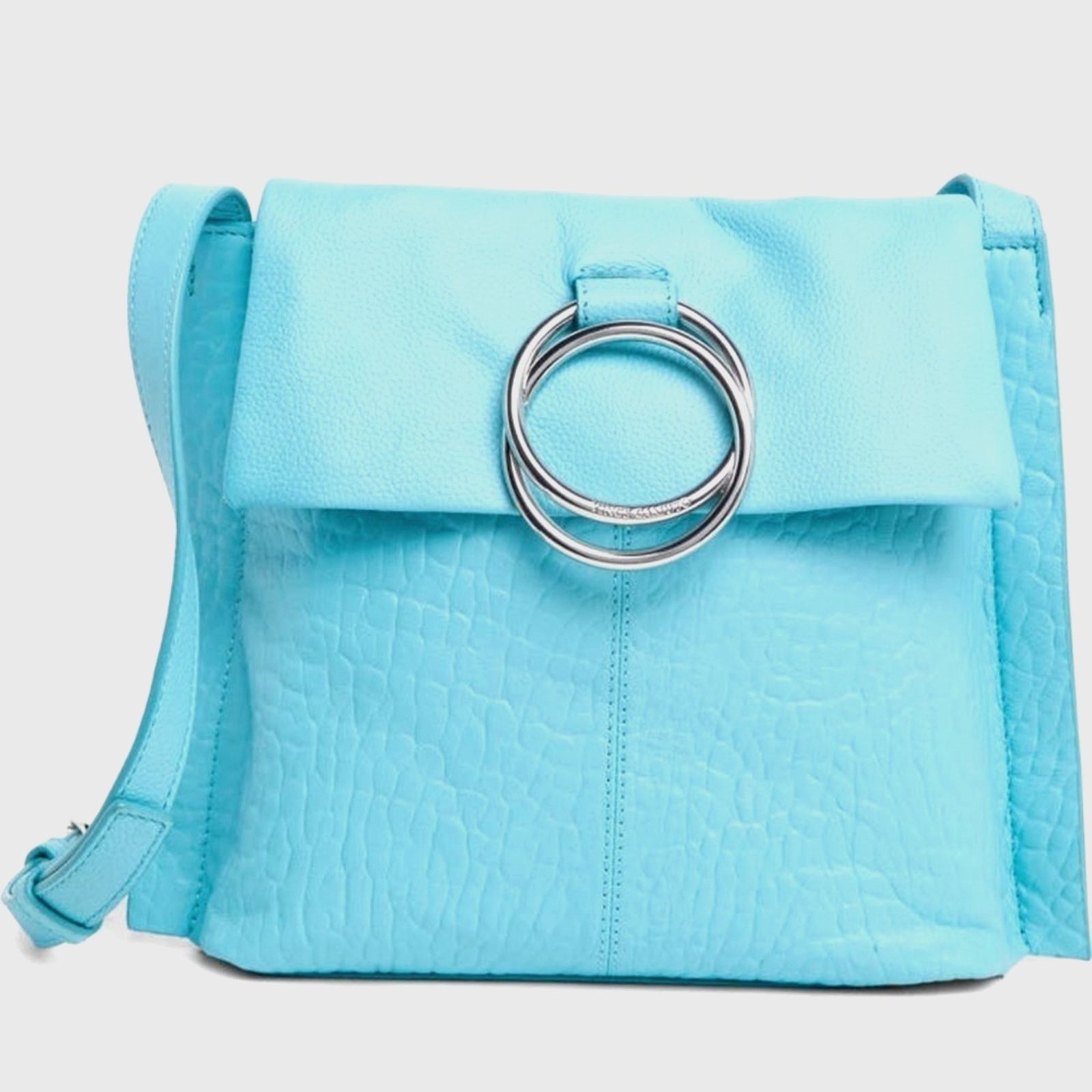 Vince Camuto Vince Camuto Livy Large Leather Crossbody Bag - Pool Aqua Size ONE SIZE - 2 Thumbnail
