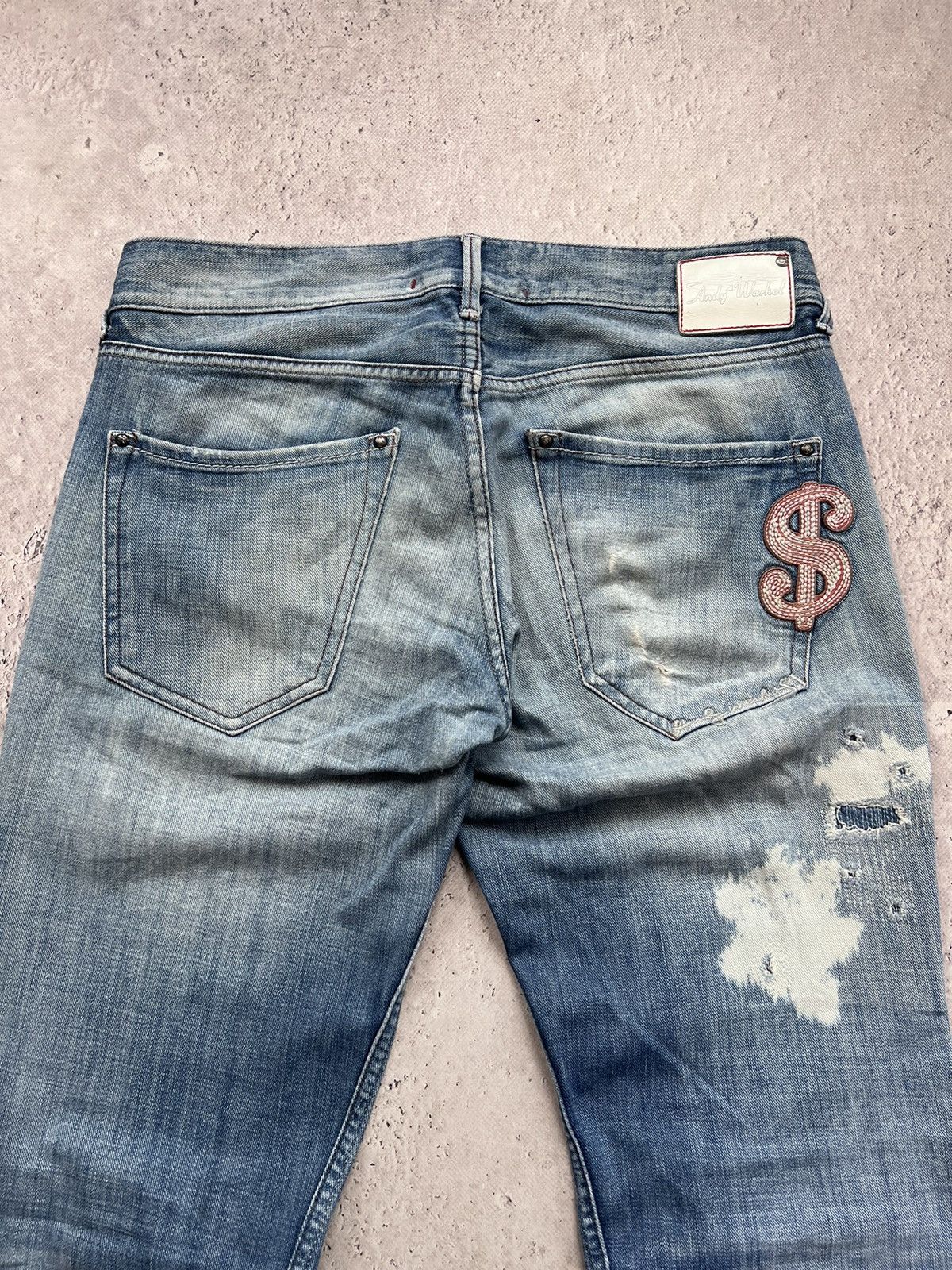 Andy Warhol × Japanese Brand Y2K Andy Warhol Pepe Jeans Art cargo JEANS Rare Retro Hype Size US 31 - 11 Thumbnail