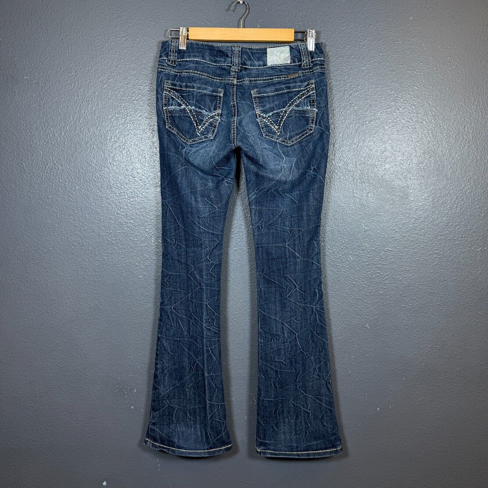 Vintage Vanilla 5 women’s blue denim jeans Y2K vintage baggy pants Size 29" - 1 Thumbnail