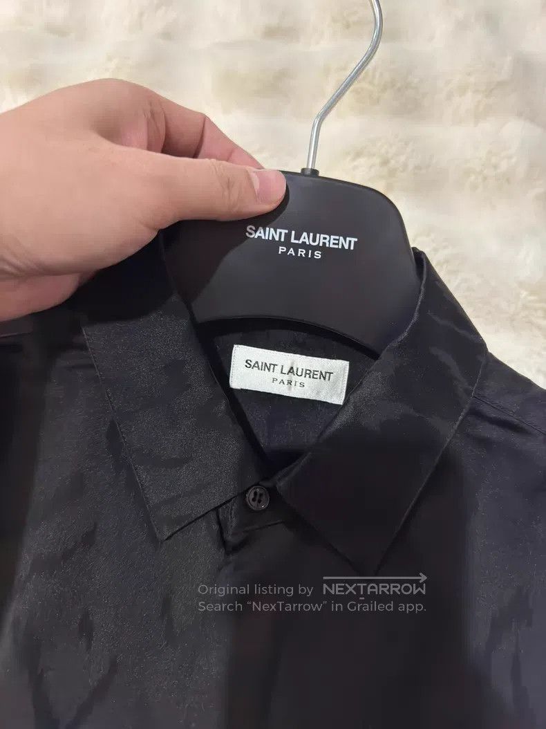 Saint Laurent Paris Saint Laurent Paris Silk shirt with subtle patterns Size XS / US 0-2 / IT 36-38 - 4 Thumbnail