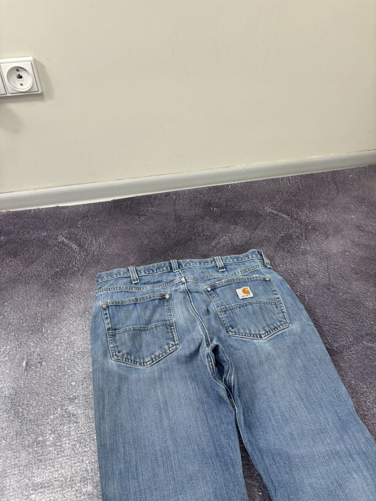 Carhartt Vintage Carhartt Force USA Blue Work Denim Hype Baggy Jeans Size US 33 - 4 Thumbnail