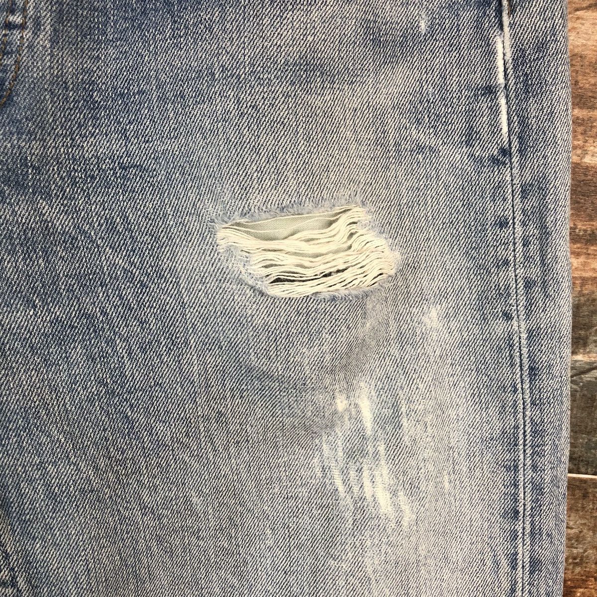 Levi's DLL Levis 501 Ripped distressed faded Blue Denim Pants #C002 Size US 30 / EU 46 - 10 Thumbnail