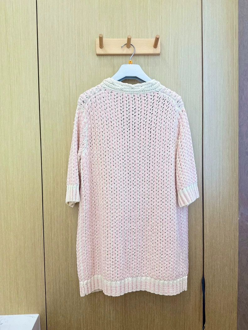 Chanel Chanel Simple and versatile pink knitted cardigan coat Size XXS / US 00 / IT 34 - 6 Thumbnail