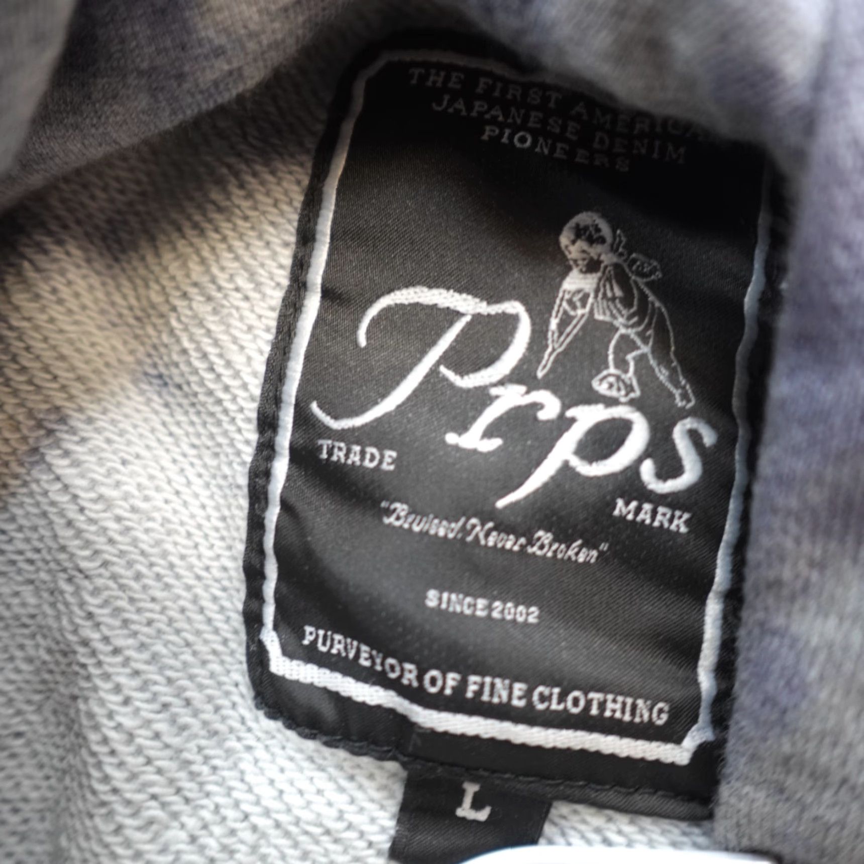 Prps Prps Sweatshirt Large Blue Gray Pullover Men Regular Hoodie Jersey Cotton Sweatshirt Size US L / EU 52-54 / 3 - 6 Thumbnail