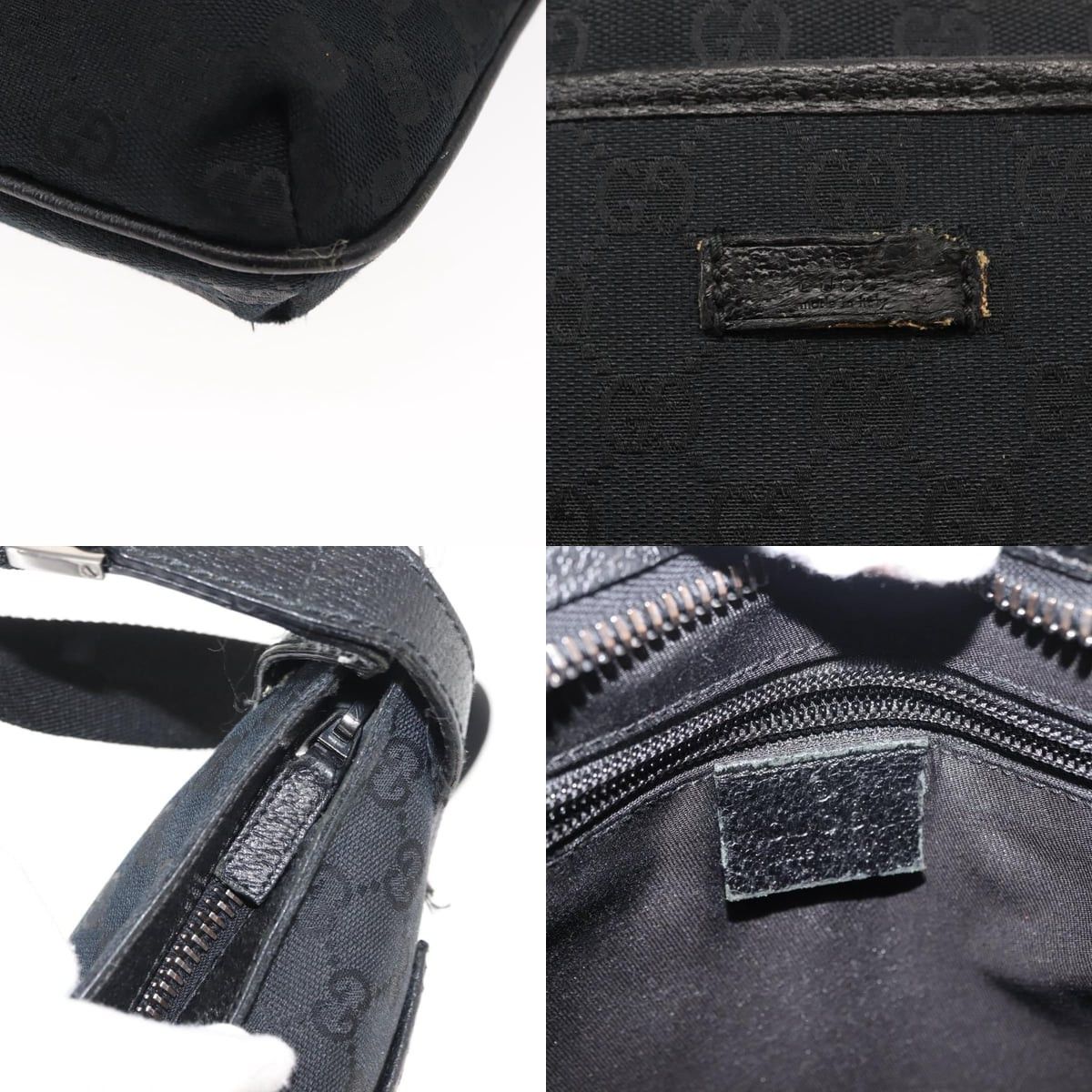 Gucci GUCCI GG Canvas Shoulder Bag Black Silver Size ONE SIZE - 11 Thumbnail