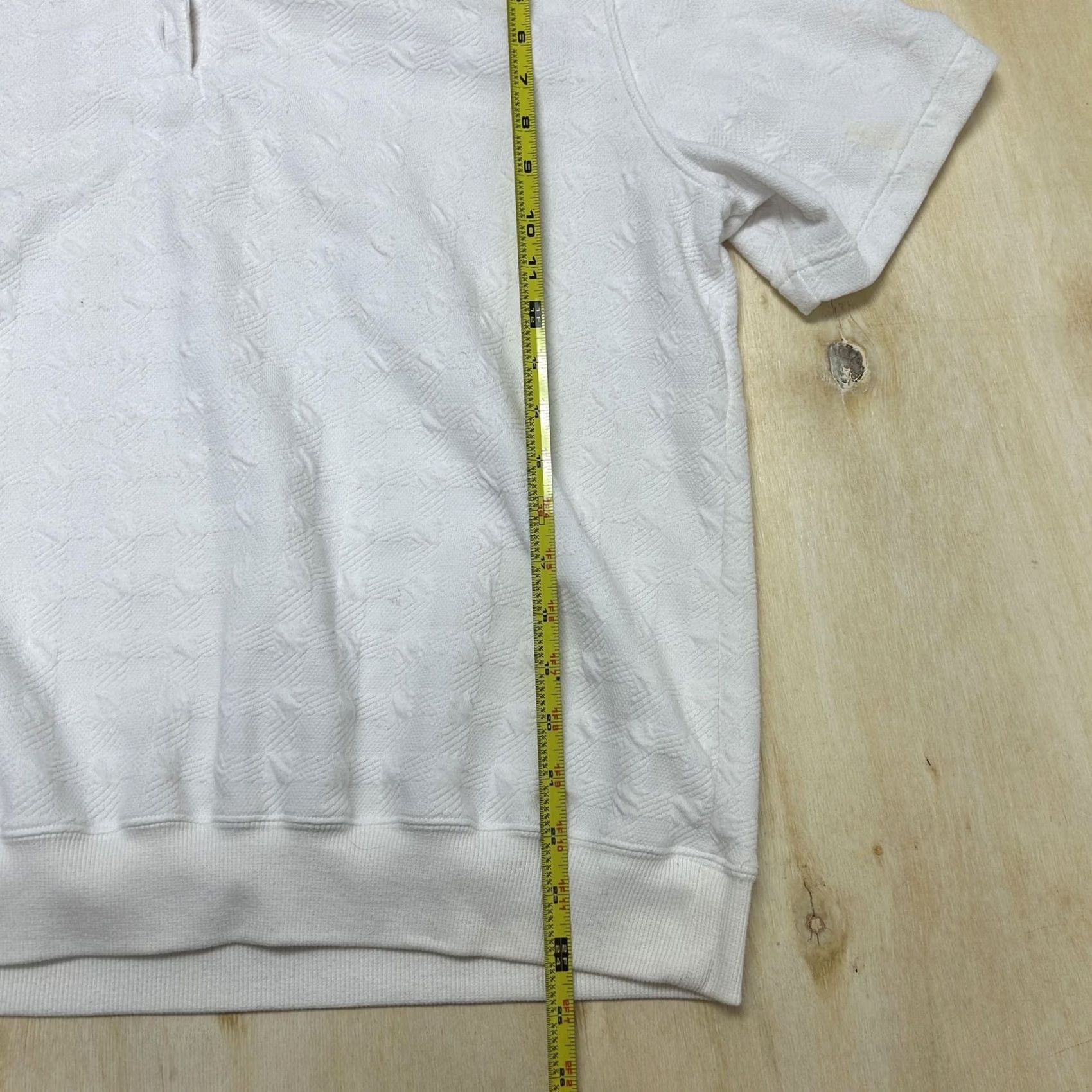 Vintage Alfred Dunner Polo Shirt Womens Large White Textured Knit Short Sleeve Vintage Size L / US 10 / IT 46 - 5 Thumbnail