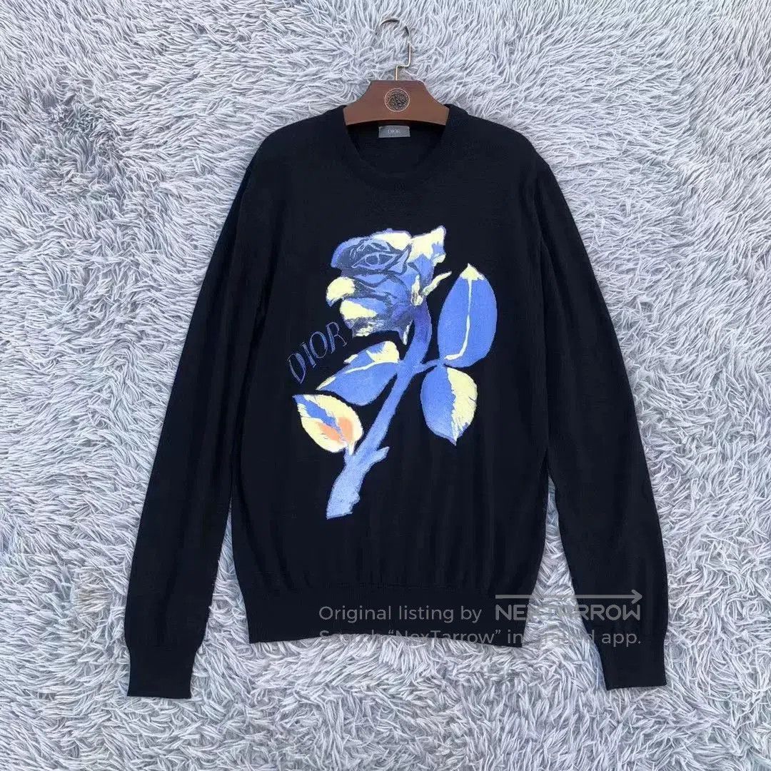 Dior Dior Floral Knit Sweater. Size S / US 4 / IT 40 - 1 Thumbnail