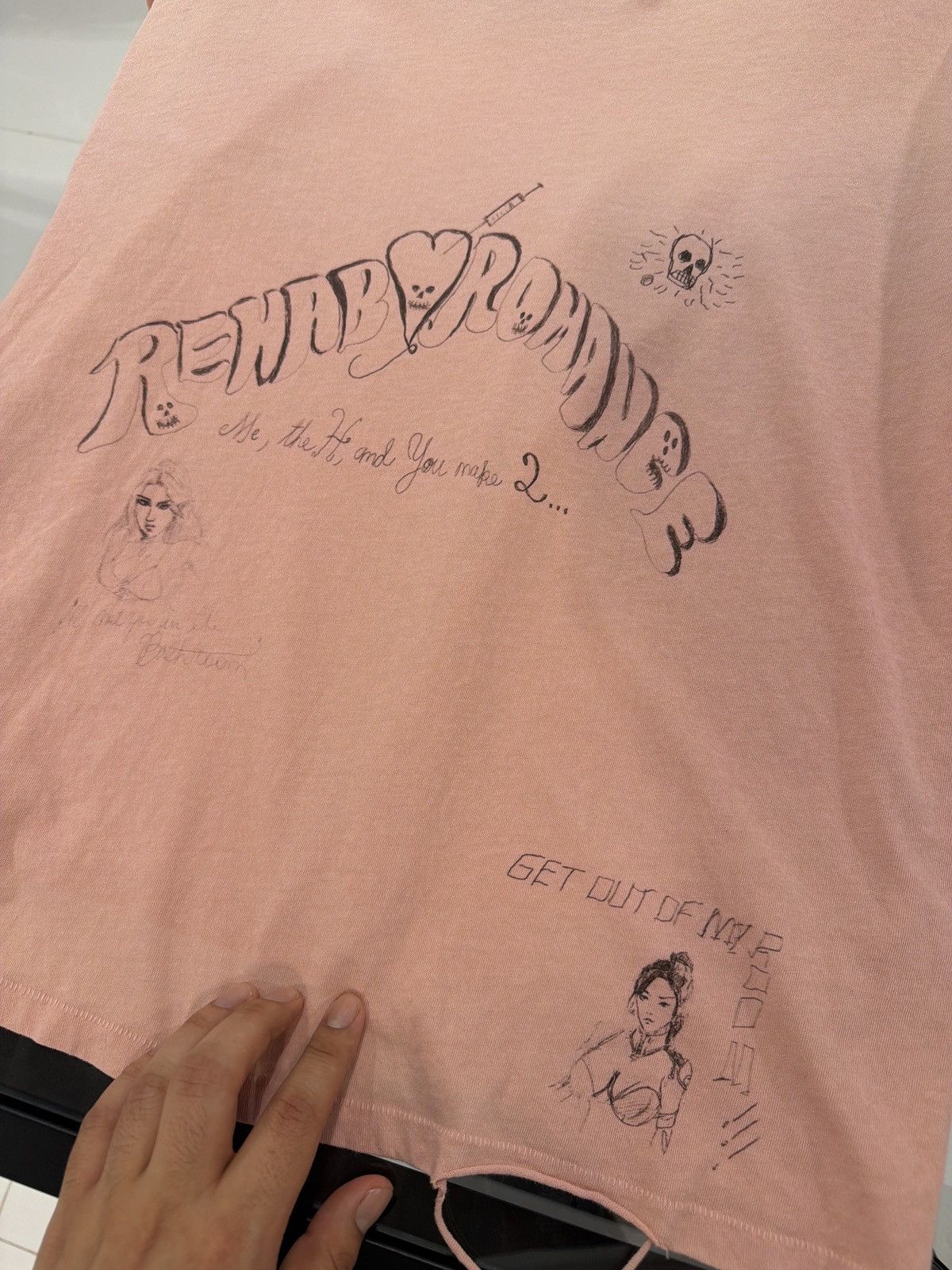 Paly Hollywood Paly Hollywood Rehab Romance Salmon Pink Tee Size US XL / EU 56 / 4 - 4 Thumbnail