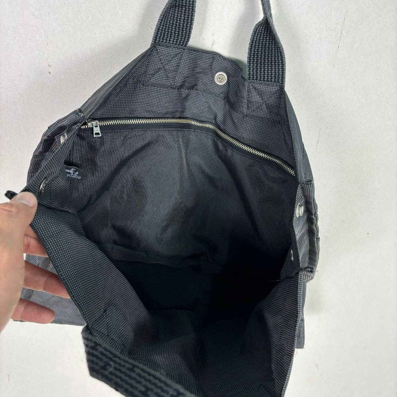Hermes Hermes Herline Tote MM Canvas Bag Air Line Tote Bag Gray Size ONE SIZE - 8 Thumbnail