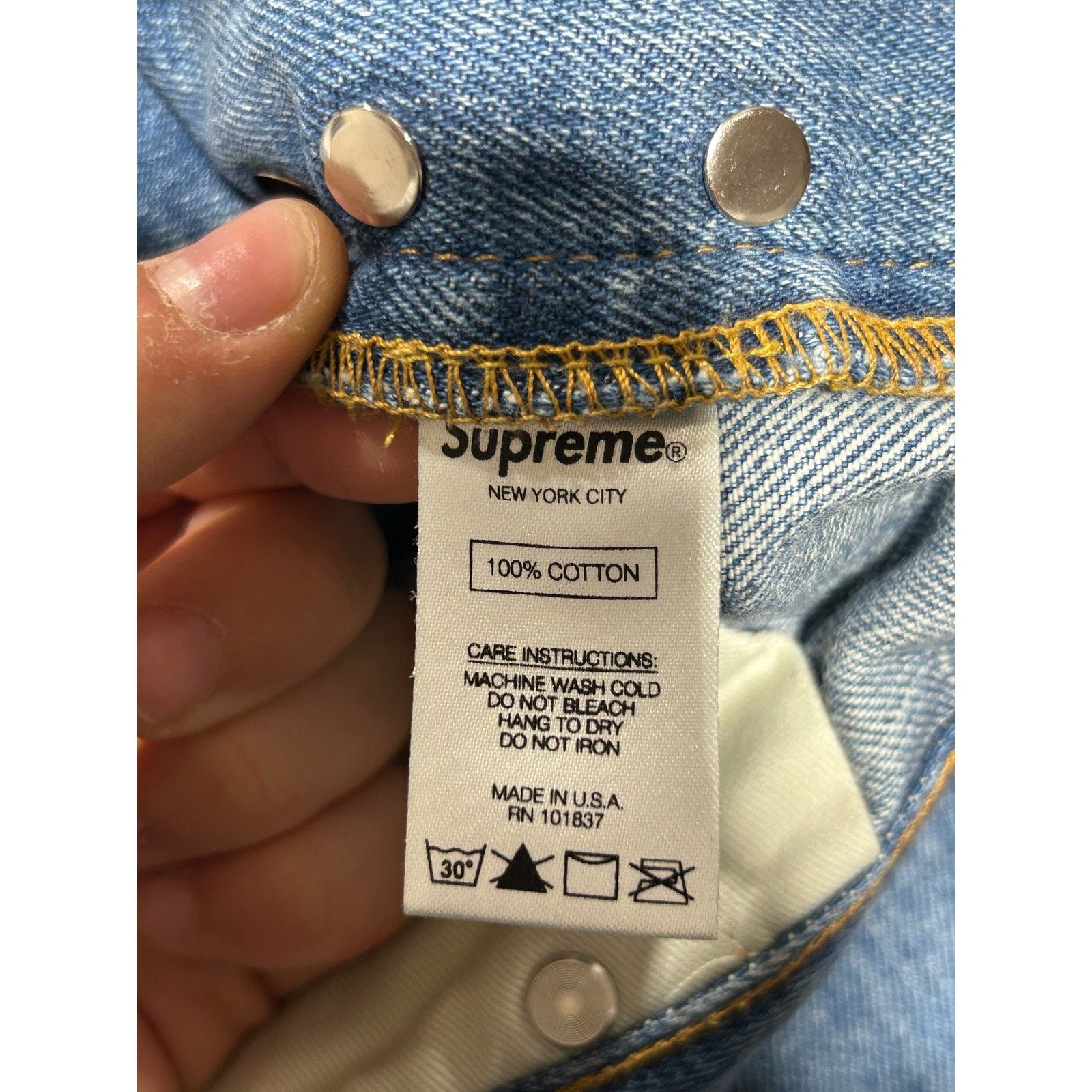 Supreme SUPREME REGULAR WASH SLIM JEAN SIZE 34 PREOWNED Size US 34 / EU 50 - 8 Thumbnail