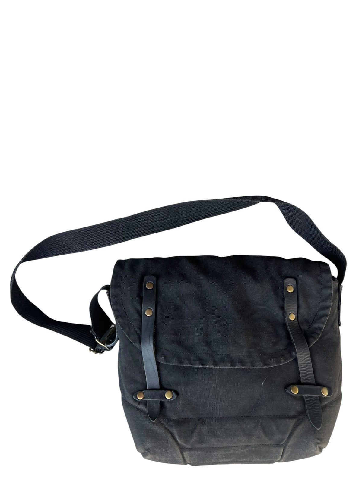 Jas MB VTG Jas M.B. England Distressed Faded Waxed Messenger Bag Size ONE SIZE - 2 Thumbnail