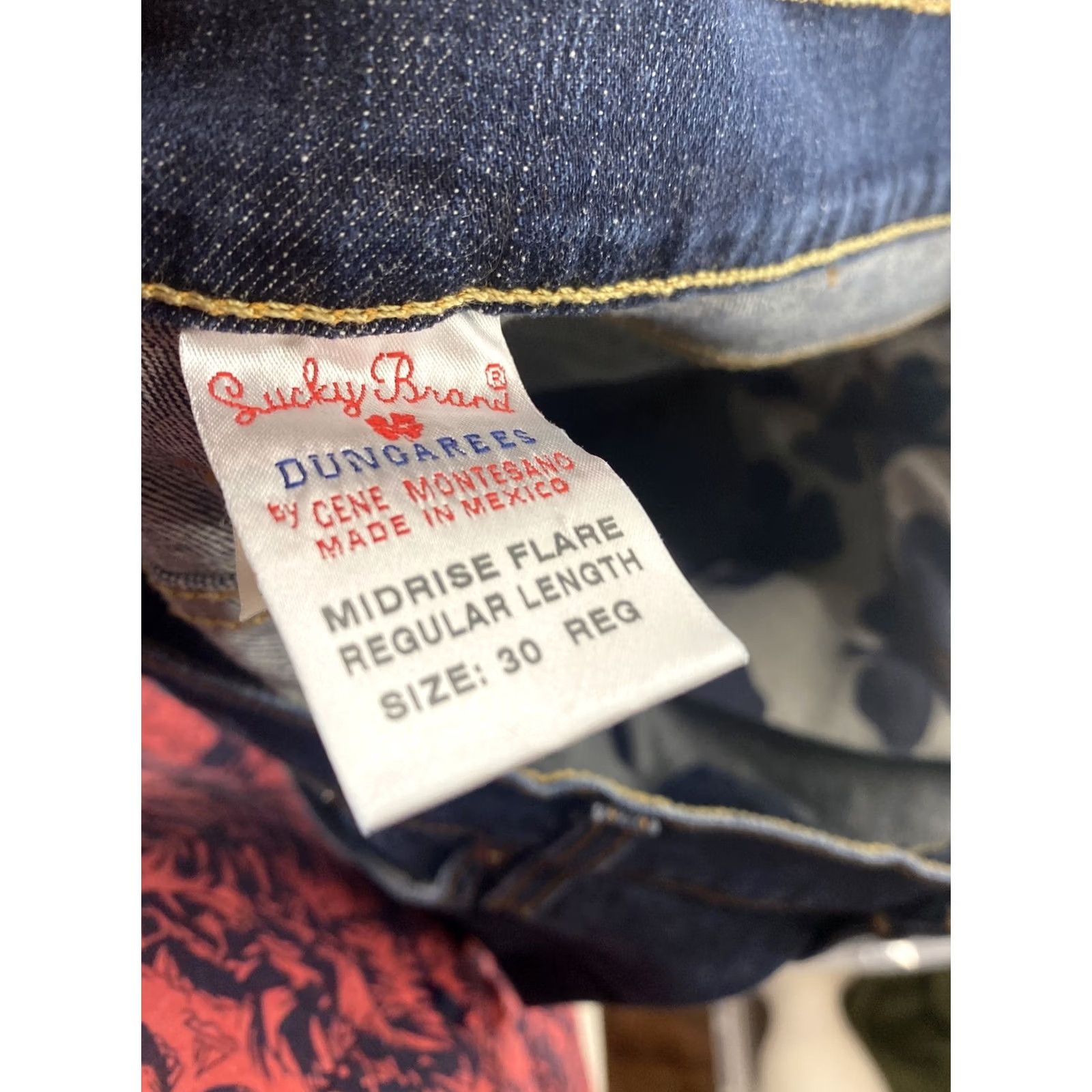 Lucky Brand Lucky Brand Jeans Womens Mid-Rise Flare Dungarees Gene Montesano 30W 32L Size 28" / US 6 / IT 42 - 7 Thumbnail