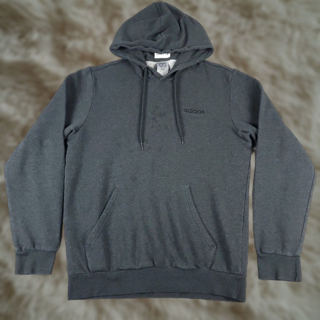 Adidas Vintage Adidas Hoodie Mens Medium Pullover Sweater Gray Logo Casual All Seasons Size US M / EU 48-50 / 2 - 1 Thumbnail