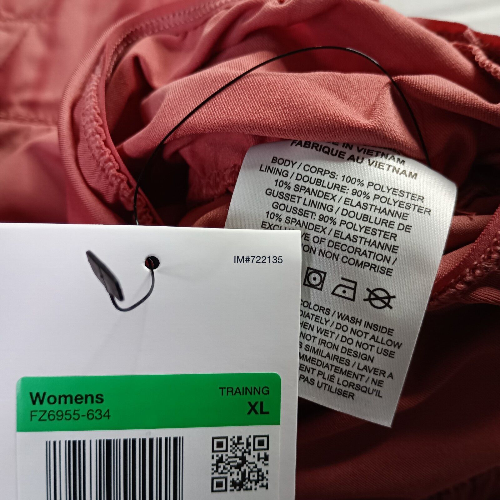 Nike Nike High-Waisted 3" Brief-Lined Shorts Women XL Canyon Pink Size 36" / US 14 / IT 50 - 4 Thumbnail