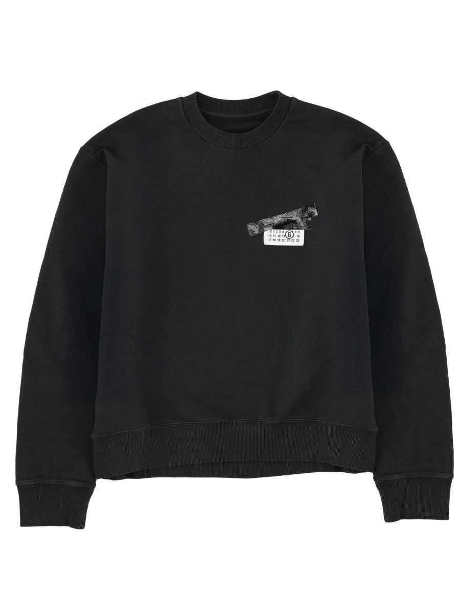 MM6 MM6 SWEATSHIRT WITH LOGO - BLACK Size L / US 10 / IT 46 - 1 Thumbnail