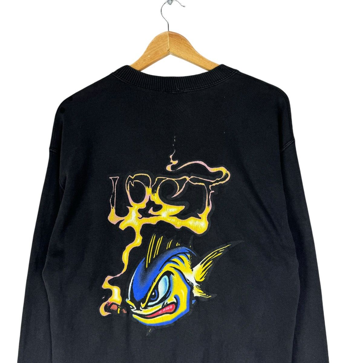 Lost Enterprises 🌟90s LOST ENTERPRISE SKATE SMOKING FISH SWEATSHIRT Size US L / EU 52-54 / 3 - 5 Thumbnail