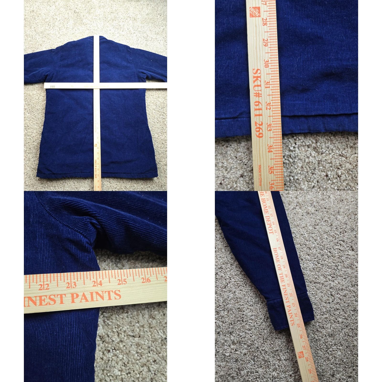 Vintage St. Johns Bay Shirt Jacket Mens Large Blue Corduroy Lined Button Up 90s Jacket Size US L / EU 52-54 / 3 - 8 Thumbnail