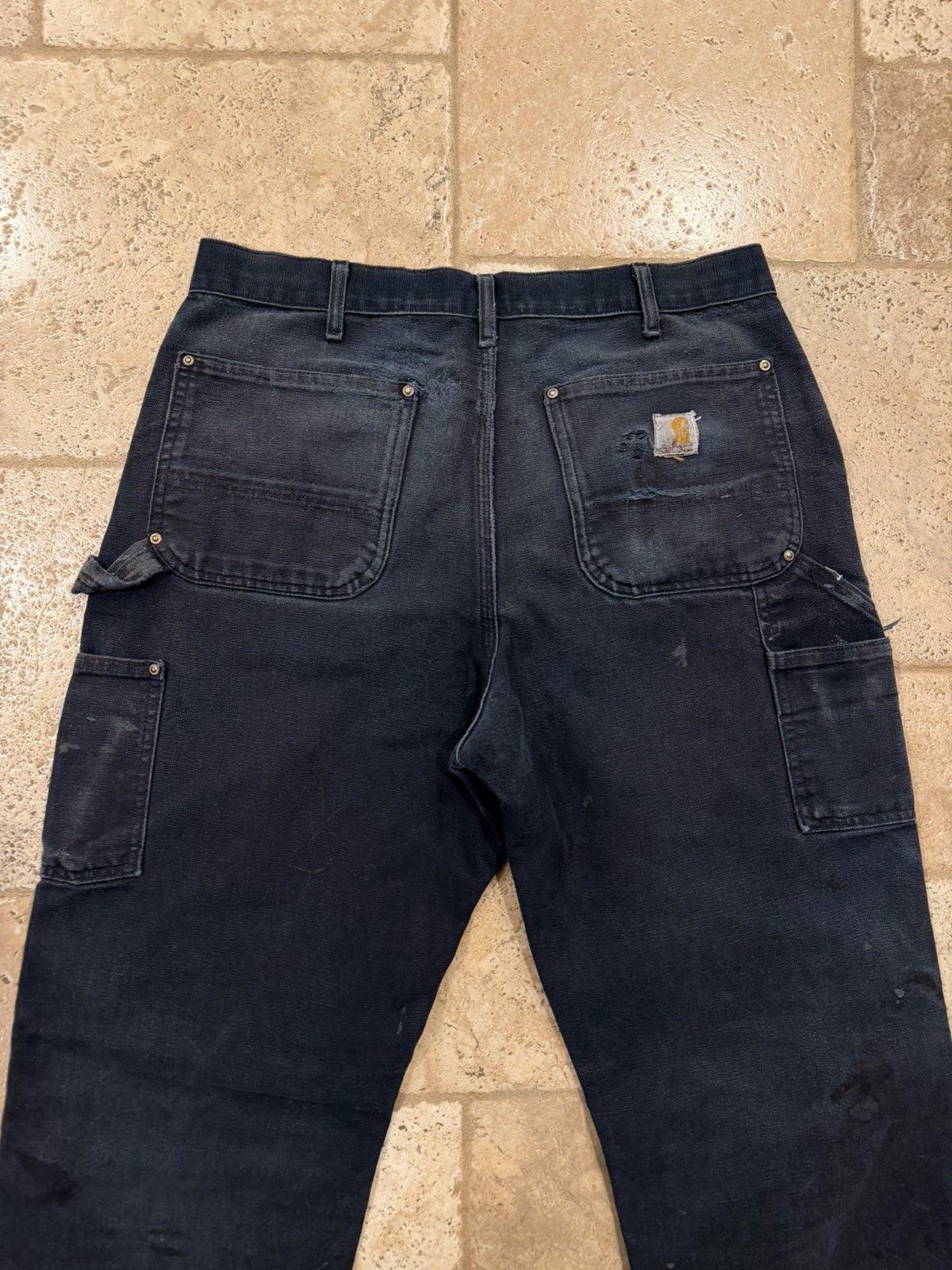 Carhartt Vintage Carhartt Carpenter Double Knees Distress Black Pants Size US 34 / EU 50 - 7 Thumbnail