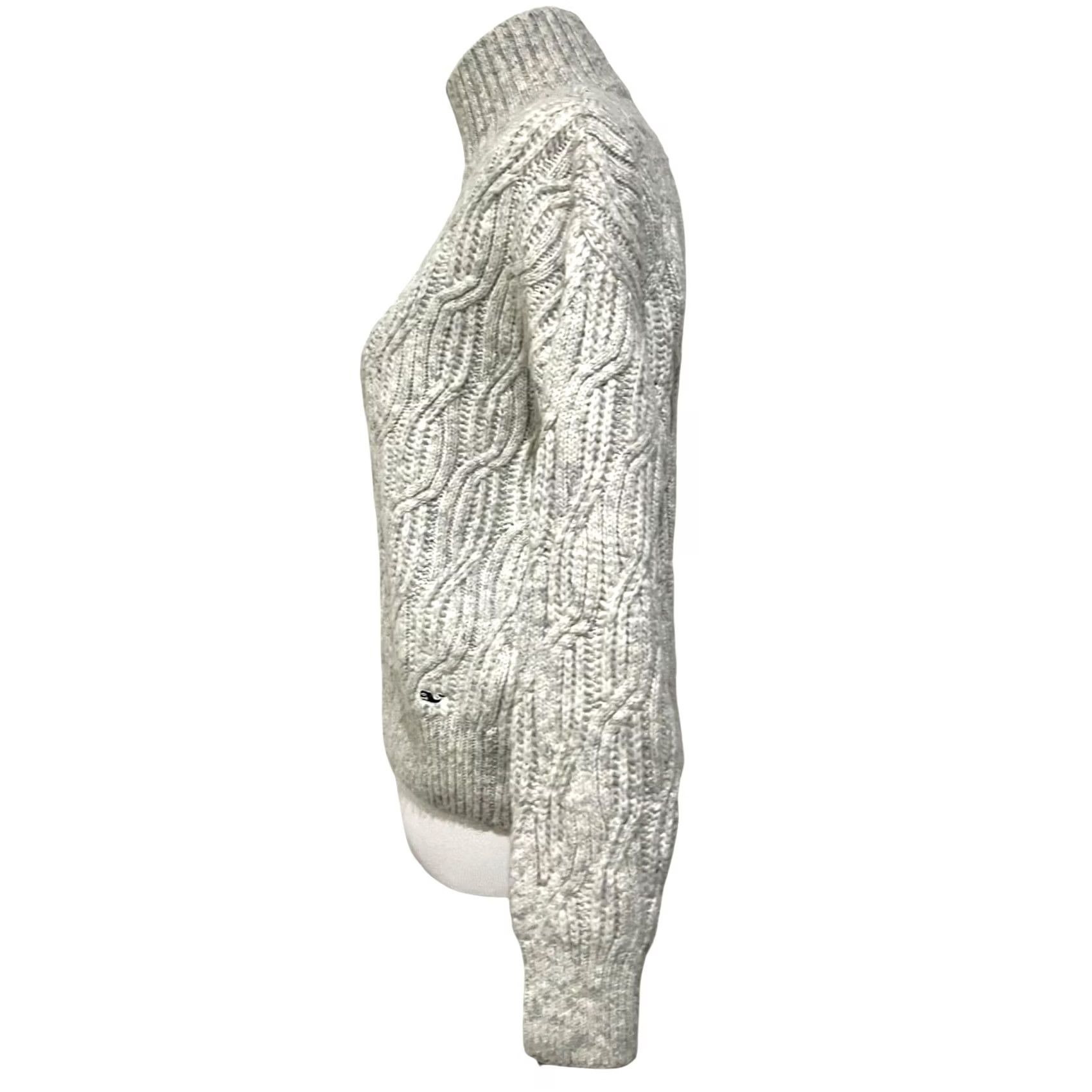 Vineyard Vines Vineyard Vines Women’s Sweater Cable Knit Turtleneck Light Gray Sz Small Pullover Crew Neck Long Sleeve Knit Style: Cable-Knit Adult Womens Ladies? Size S / US 4 / IT 40 - 6 Thumbnail