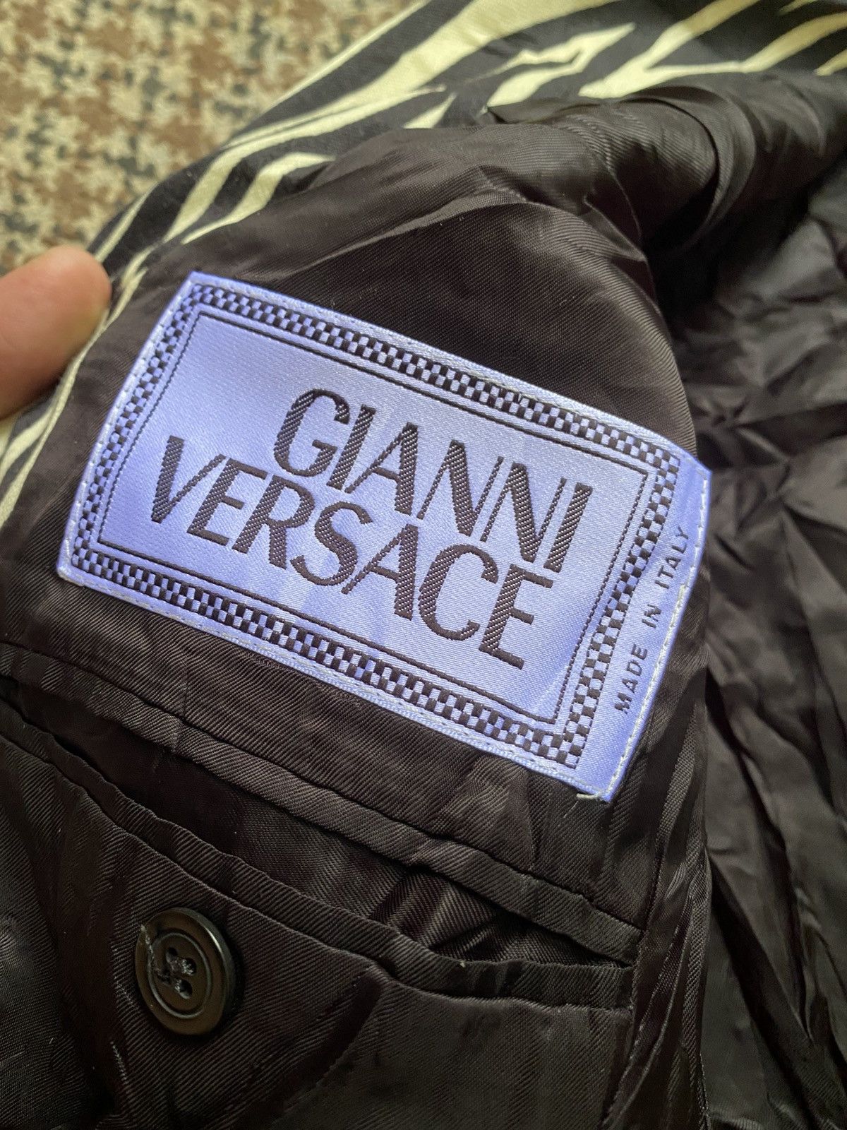 Versace Giani Versace Vintage Zebra Medusa Pure Wool Tailored Jacket Size 46S - 13 Thumbnail