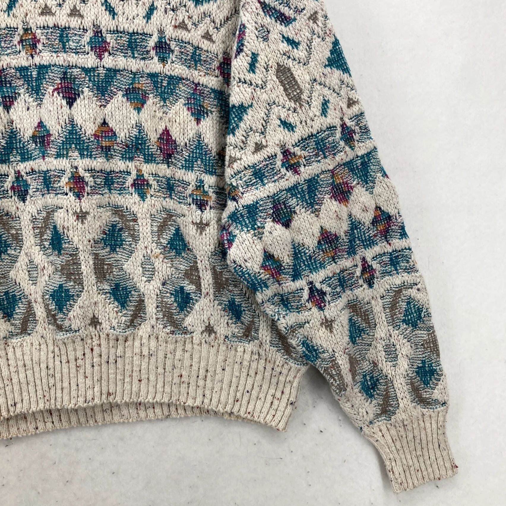Croft & Barrow Vintage Croft & Barrow 3D Knit Sweater Mens XL Southwestern Geometric Knit USA Size US XL / EU 56 / 4 - 3 Thumbnail