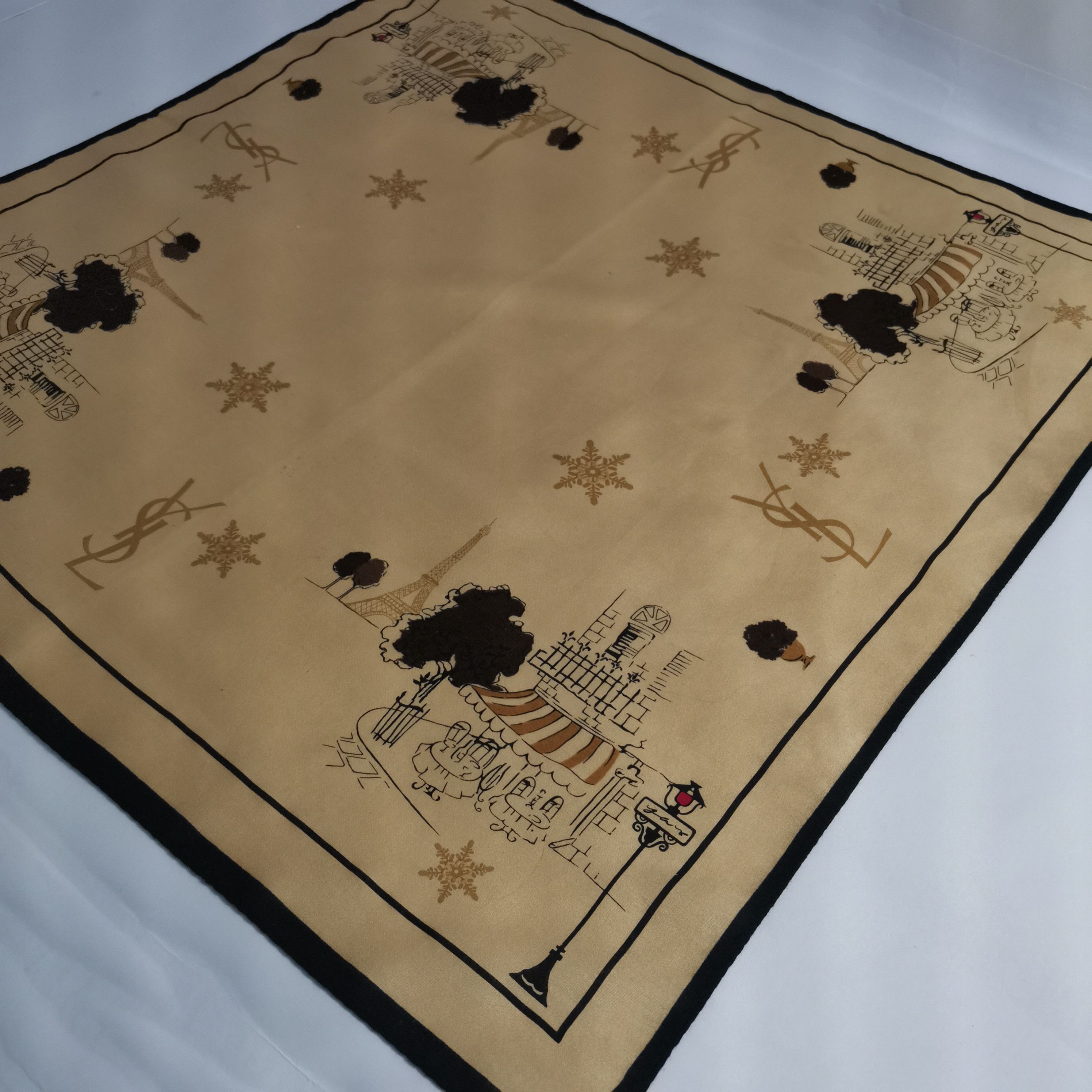 Yves Saint Laurent YVES SAINT LAURENT HANDKERCHIEF/ BANDANA/ SCARF Size ONE SIZE - 3 Thumbnail