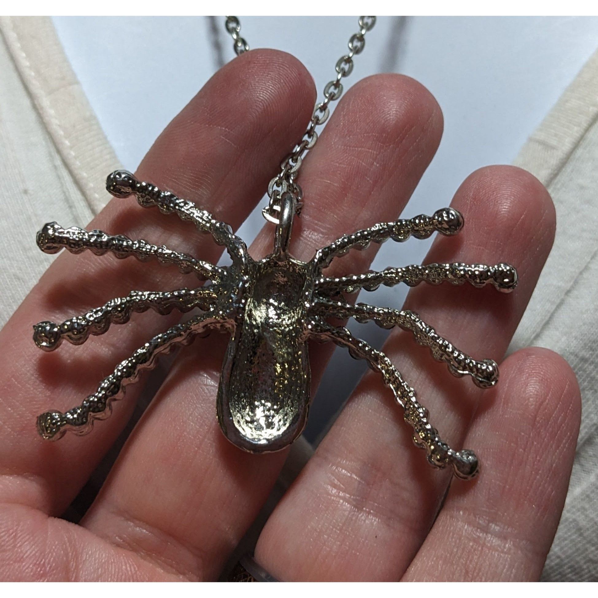 Other Witchy Gothic Rhinestone Spider Pendant Necklace Size ONE SIZE - 4 Thumbnail