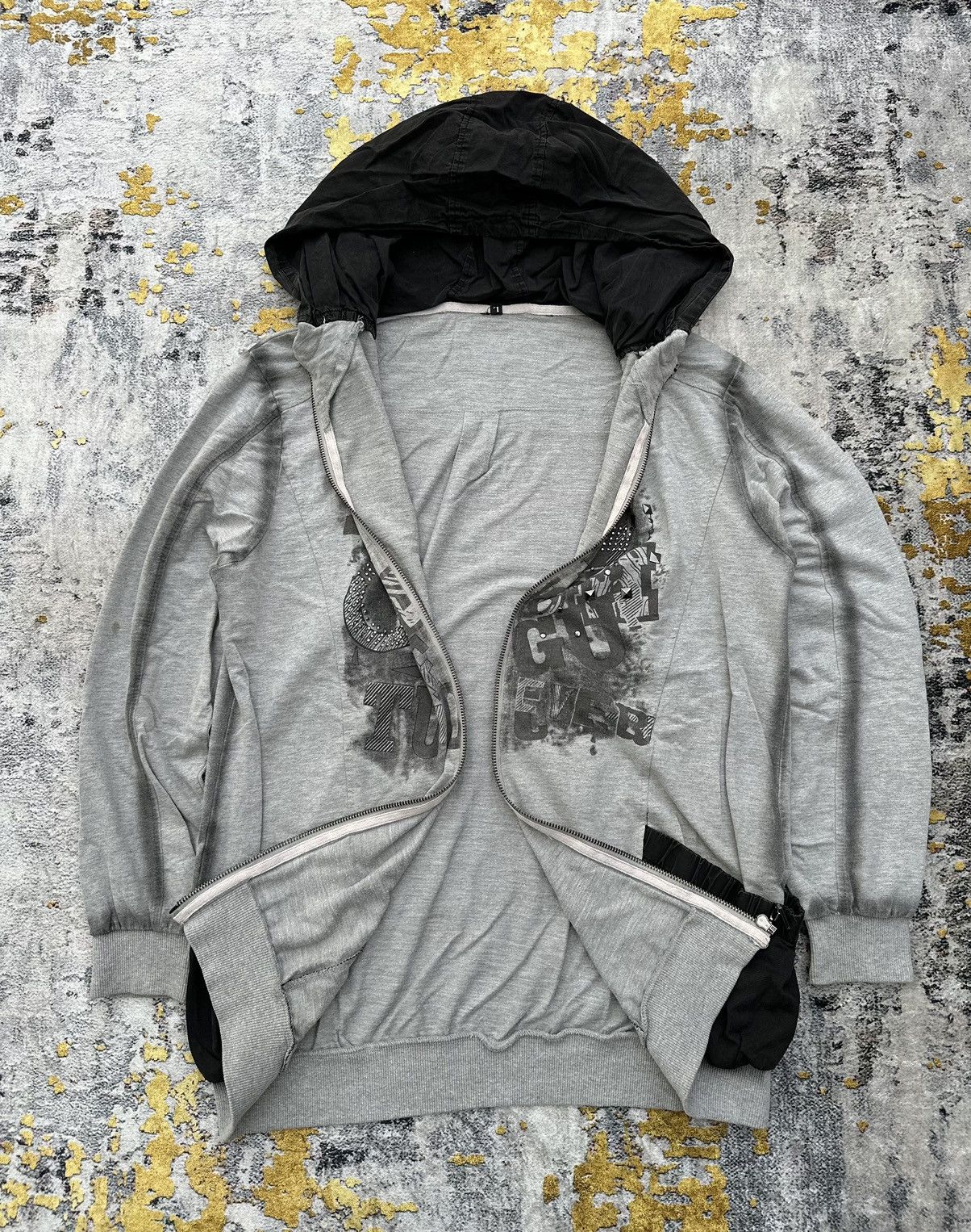 Hysteric Glamour STUDDED VERY NICE DESIGN ZIP HOODIE I6W9 LGB PUNK STYLE Size US L / EU 52-54 / 3 - 6 Thumbnail