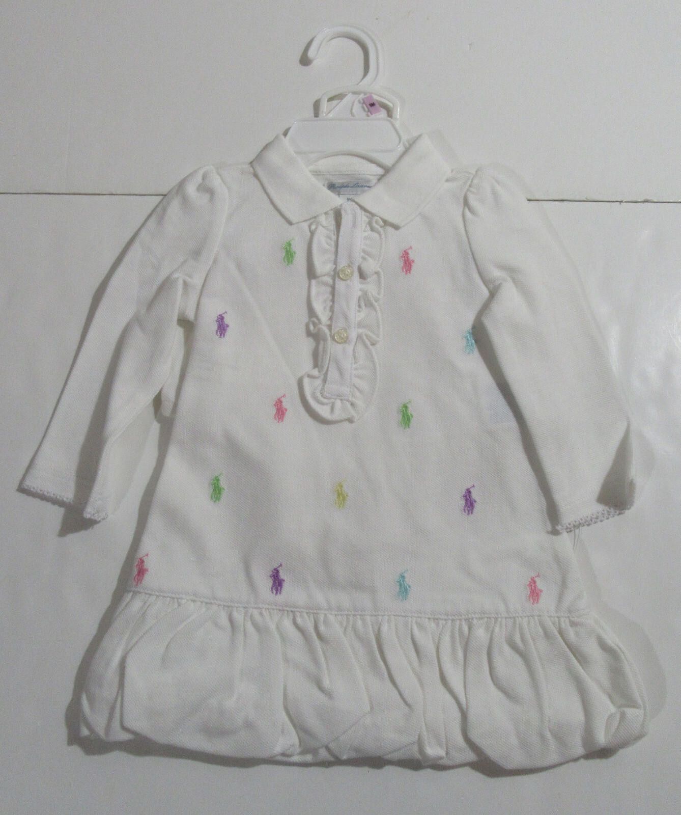 Polo Ralph Lauren Polo Ralph Lauren Girls Dress White 9 Months NWT Size ONE SIZE - 1 Thumbnail