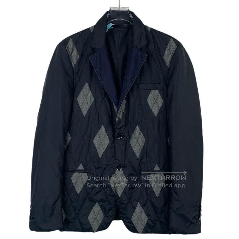 Valentino Valentino Black down jacket with rhombus lapels Size US S / EU 44-46 / 1 - 1 Thumbnail
