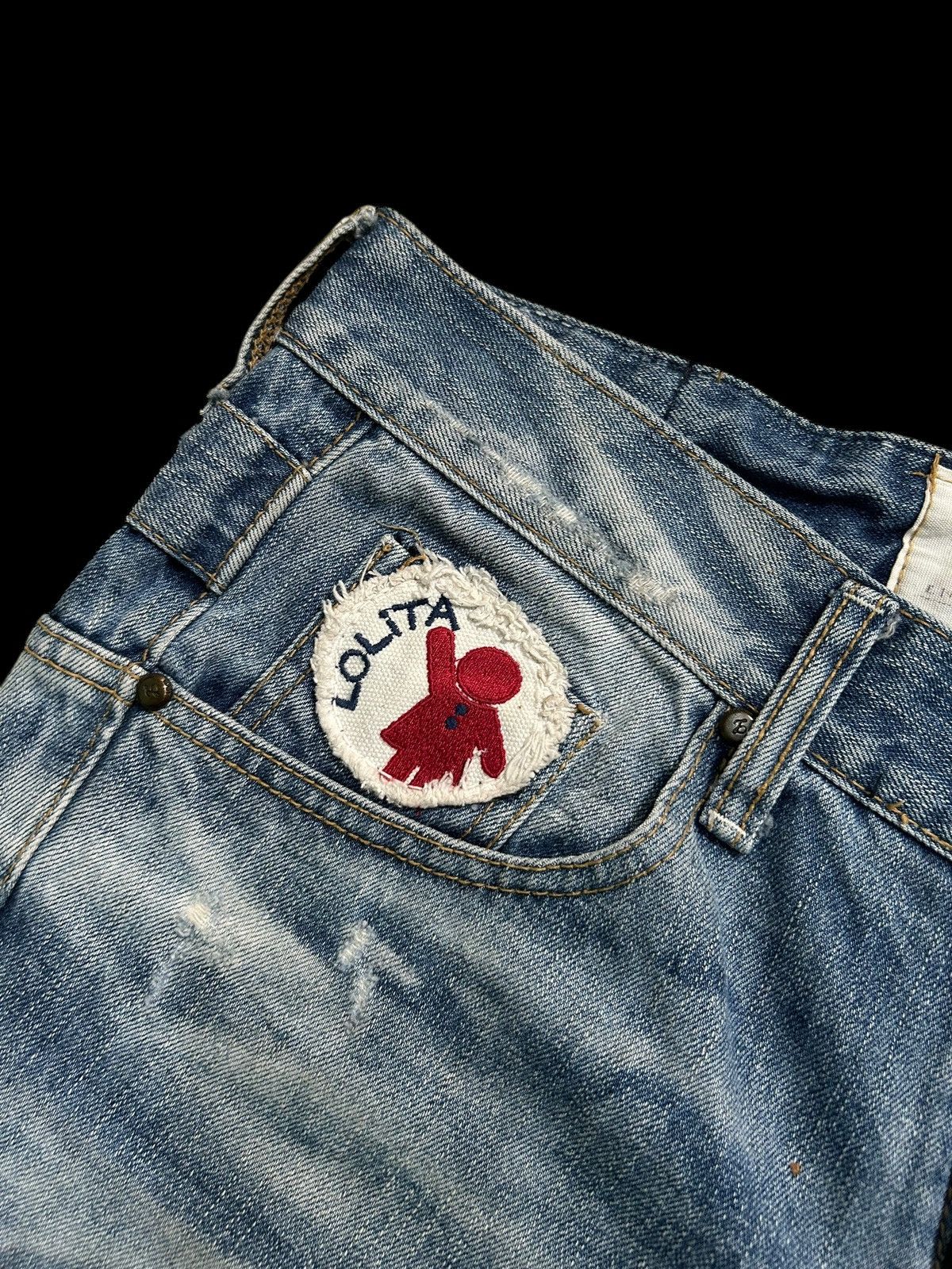 Japanese Brand × Kapital × Vintage Double Waist Lolita Japanese Punk Style Denim Jeans Size US 32 / EU 48 - 10 Thumbnail