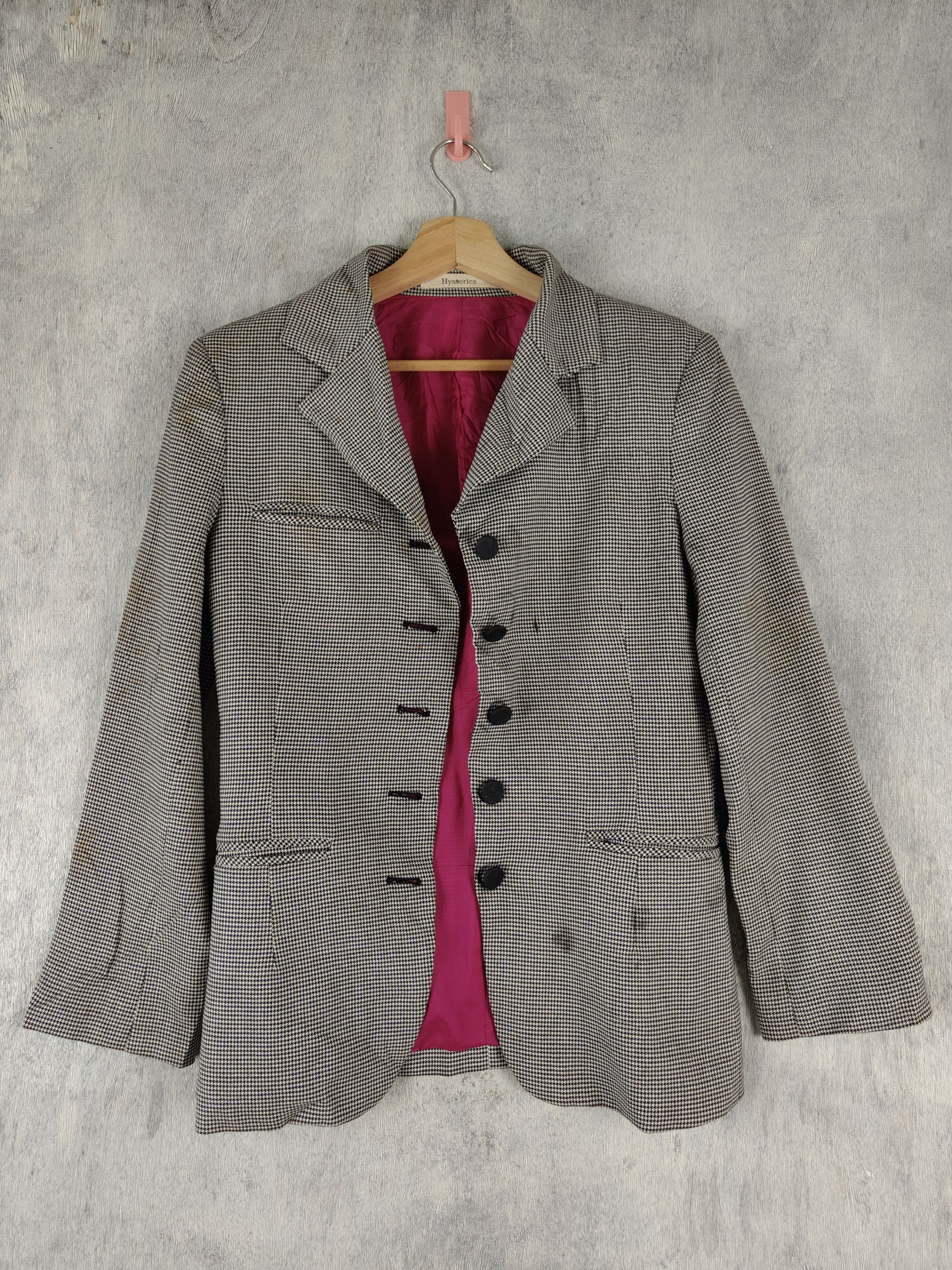 image of Vintage Hysteric Glamour Blazer in Grey, Women's (Size Small)