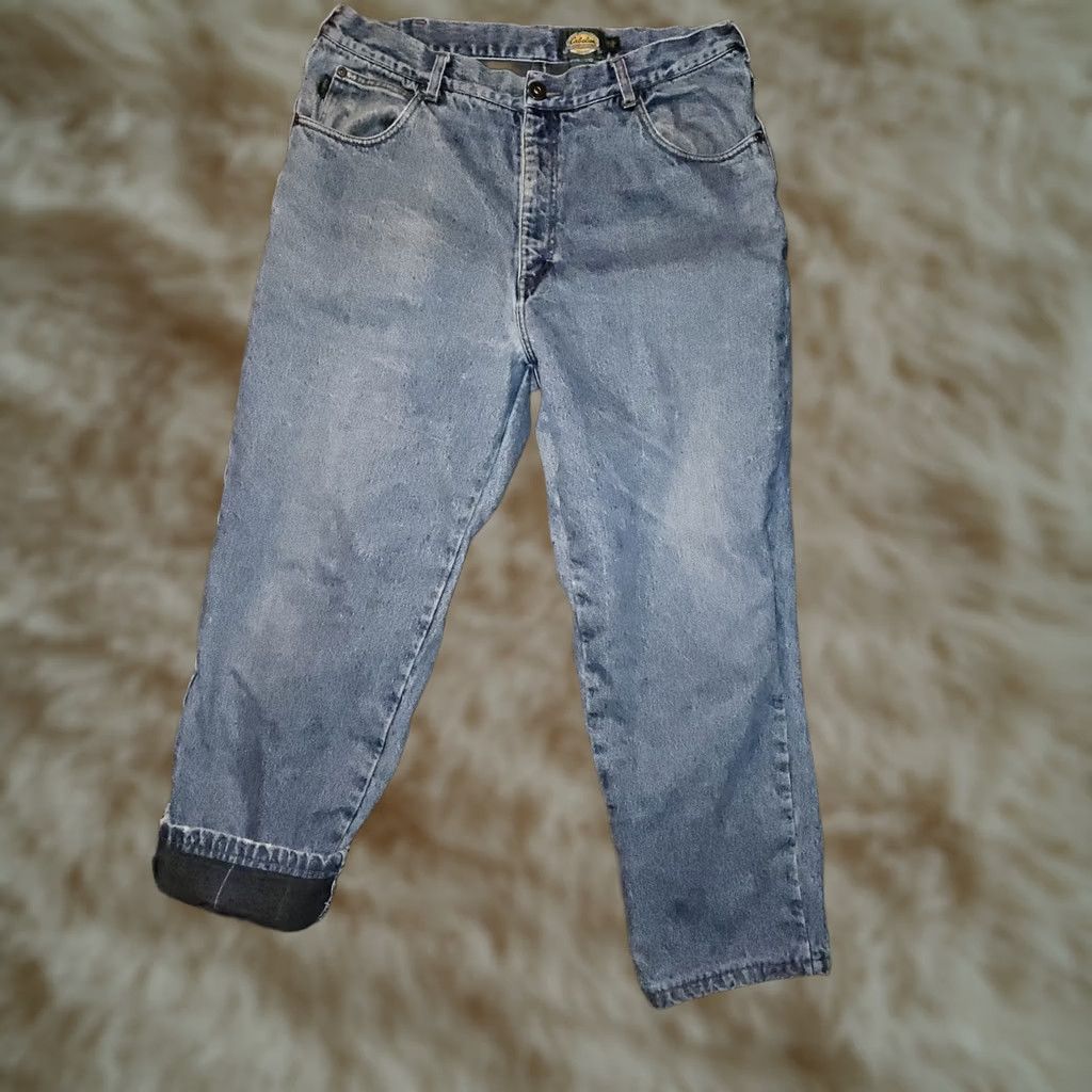 Vintage VINTAGE Cabela's Jeans Men 38x30 Blue Denim Lined High Rise Distressed Regular Rise 90s Outdoors Mens Jeans Size US 38 / EU 54 - 1 Thumbnail