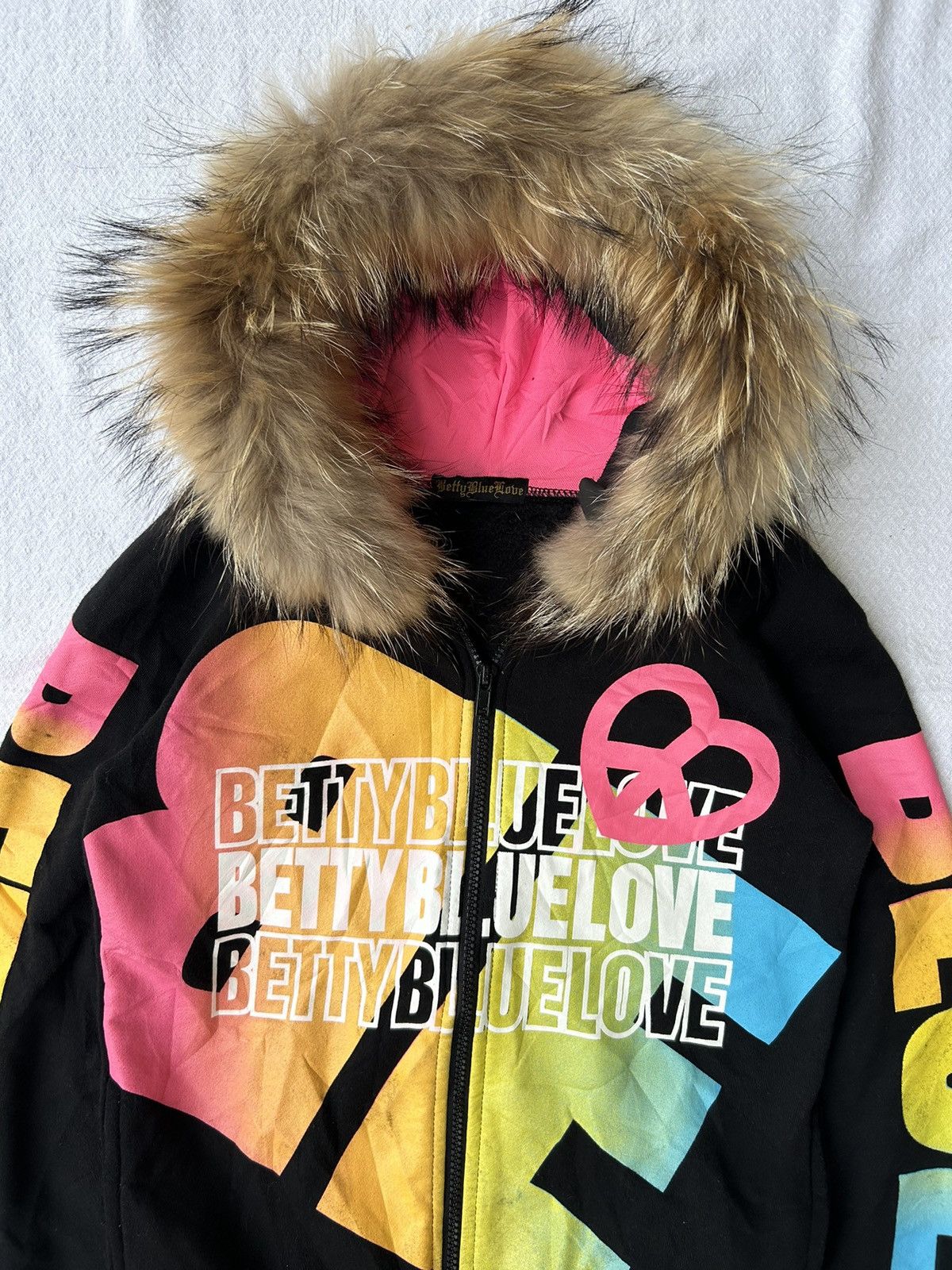 Other 💸BINDINGOFFER💸 Betty blue love fur hoodie poem style Ifsix Size US S / EU 44-46 / 1 - 7 Thumbnail