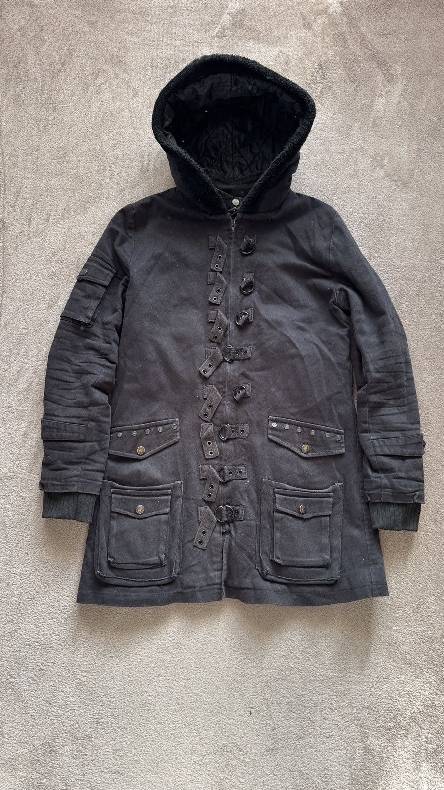 Le Grande Bleu (L.G.B.) Emp Punk Gothic Y2K Faded coat Jacket lgb RAF Simons Vibe Size US M / EU 48-50 / 2 - 2 Thumbnail