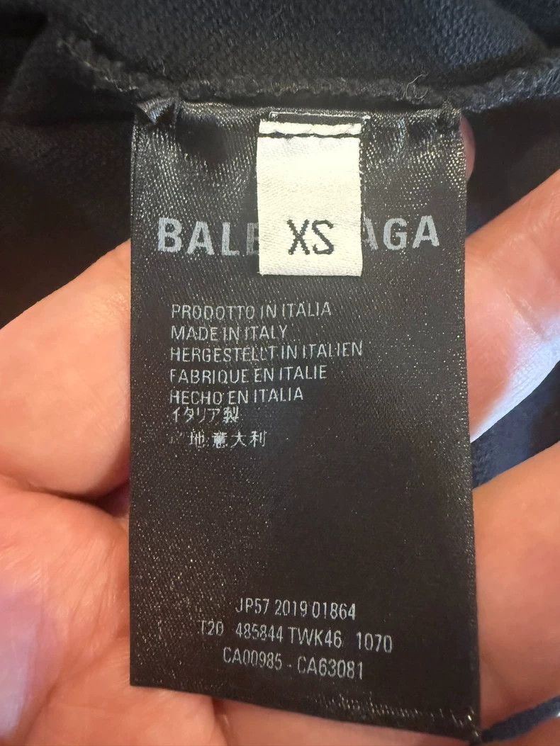 Balenciaga Balenciaga Black Cola Wave Embroidered Polo Shirt Short Sl Size US XS / EU 42 / 0 - 5 Thumbnail