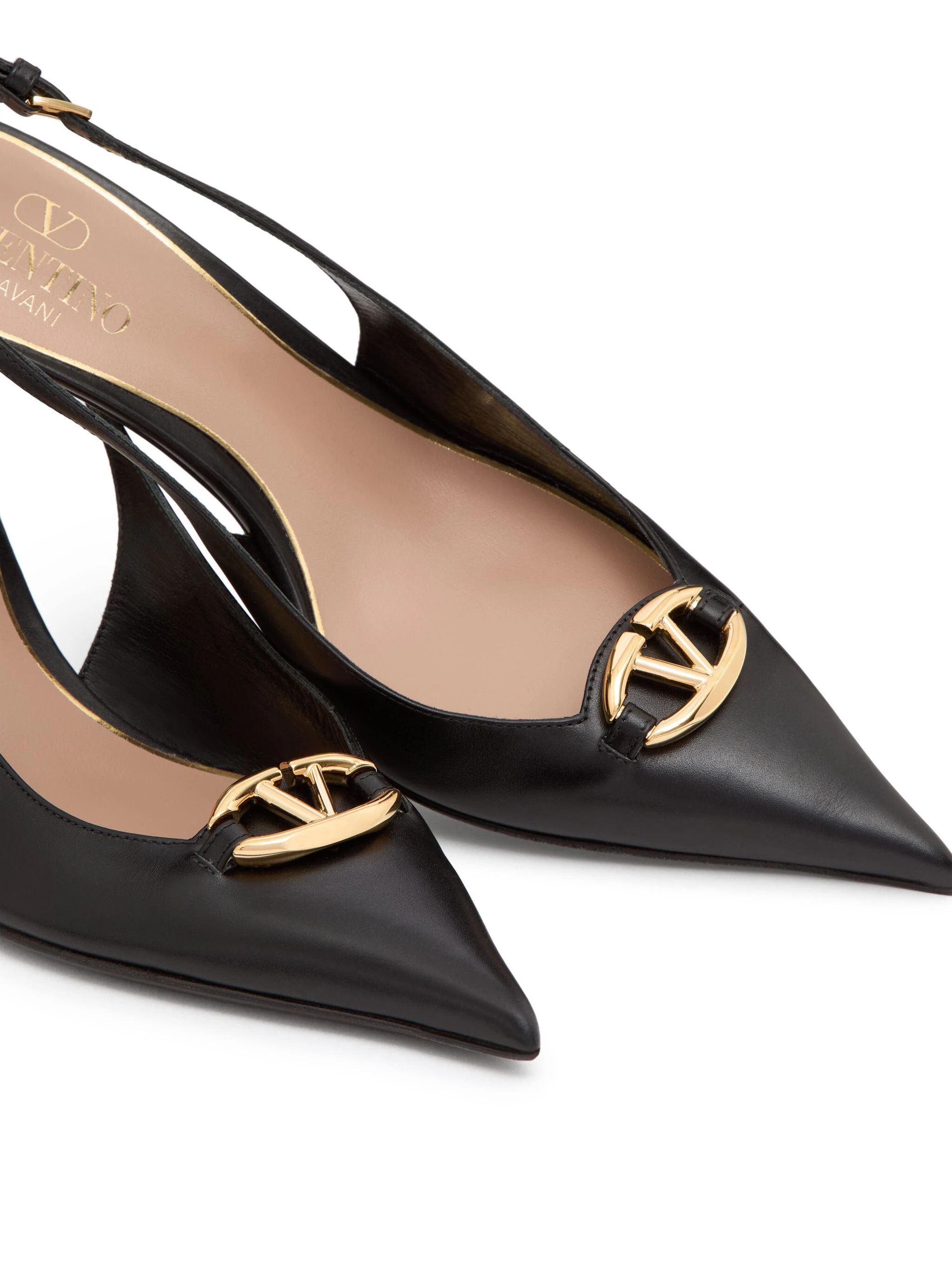 Valentino o1s22i1n0924 Slingback Vlogo Decollet Pumps in Black Size US 6 / IT 36 - 5 Thumbnail