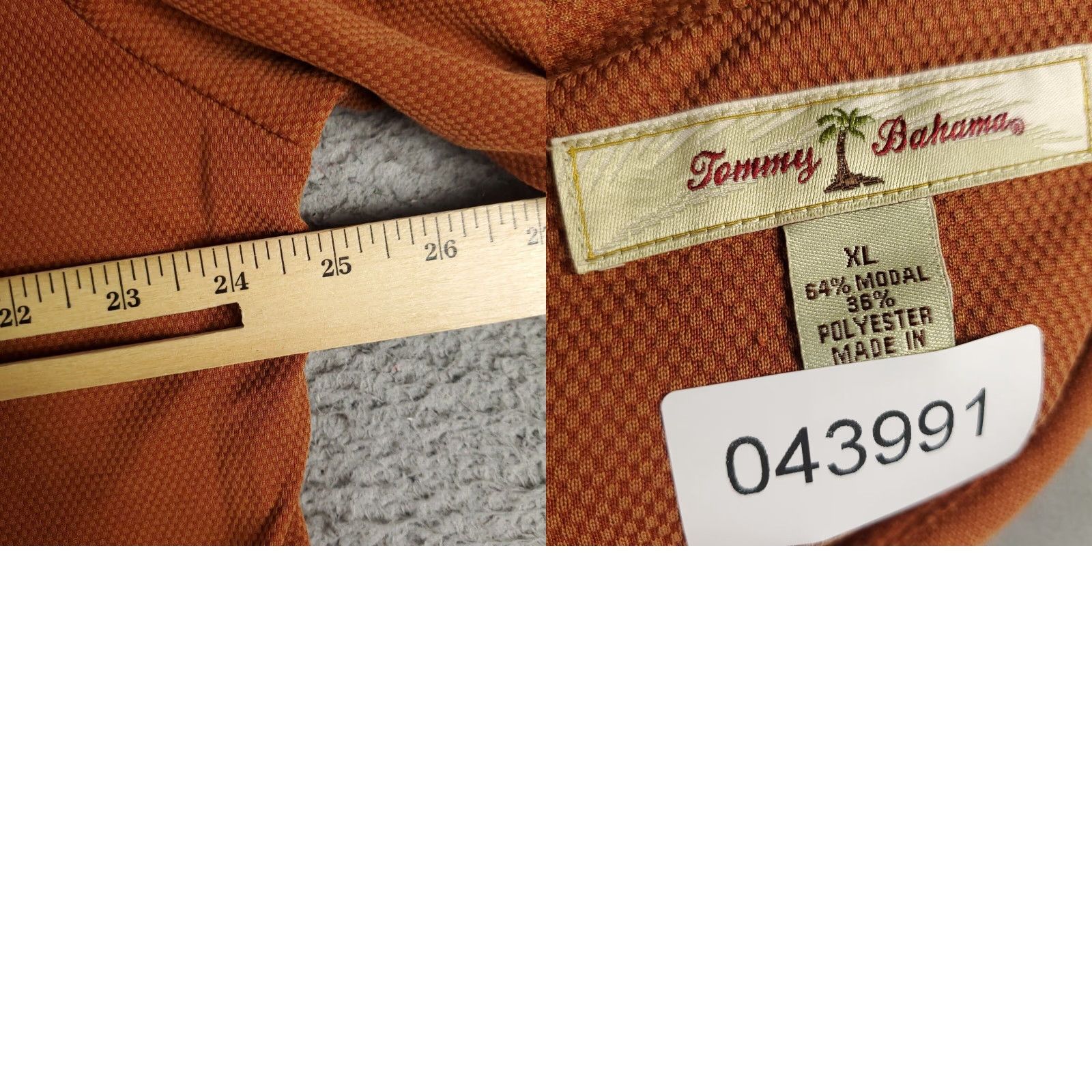 Tommy Bahama Tommy Bahama Polo Shirt Mens XL Orange Long Sleeve Casual Activewear Size US XL / EU 56 / 4 - 8 Thumbnail