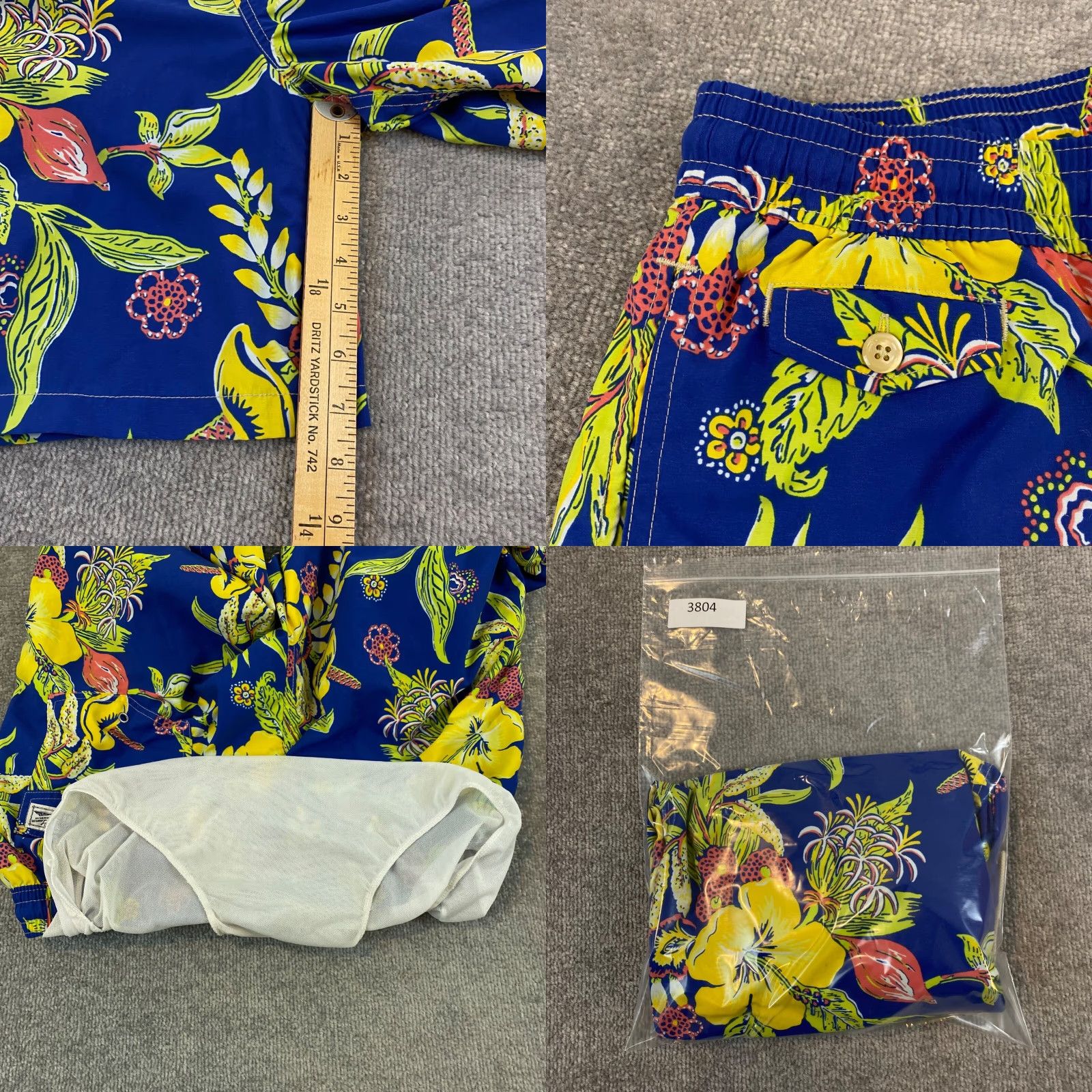 Polo Ralph Lauren Polo Ralph Lauren Swim Trunks Men LT Large Tall Blue Floral Lined 7.5 Board Surf Size US L / EU 52-54 / 3 - 8 Thumbnail
