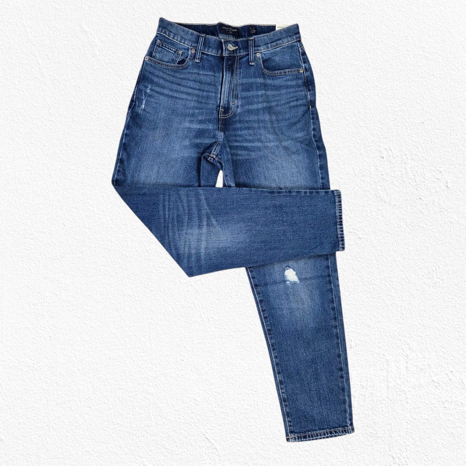 Lucky Brand Lucky Brand High Waisted Distressed Drew Mom Jeans Size 28 Size 28" / US 6 / IT 42 - 13 Thumbnail