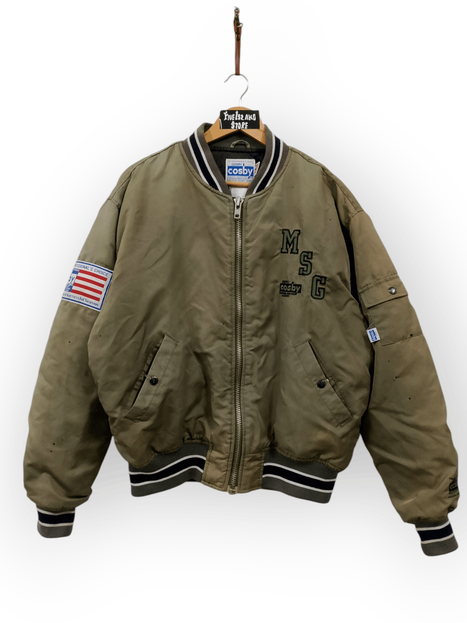 Japanese Brand Vintage Gerry Cosby MSG Bomber Jacket Size US XL / EU 56 / 4 - 1 Thumbnail