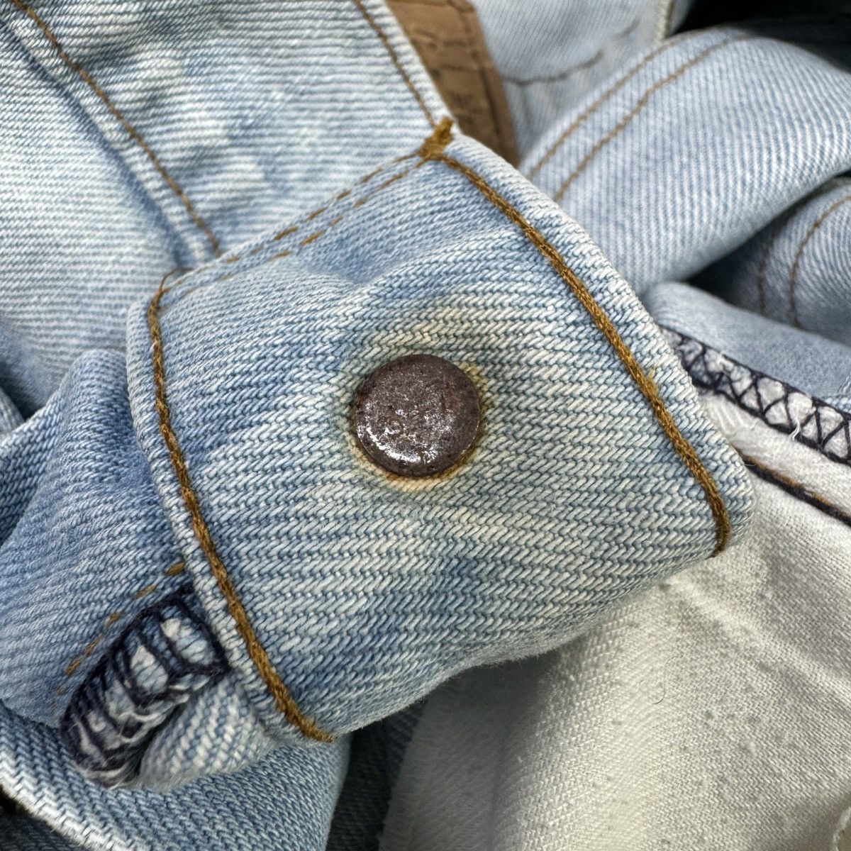 Levi's 💥Vintage 70s Levis 515 Sick Light Blue Denim Pant Size US 32 / EU 48 - 15 Thumbnail