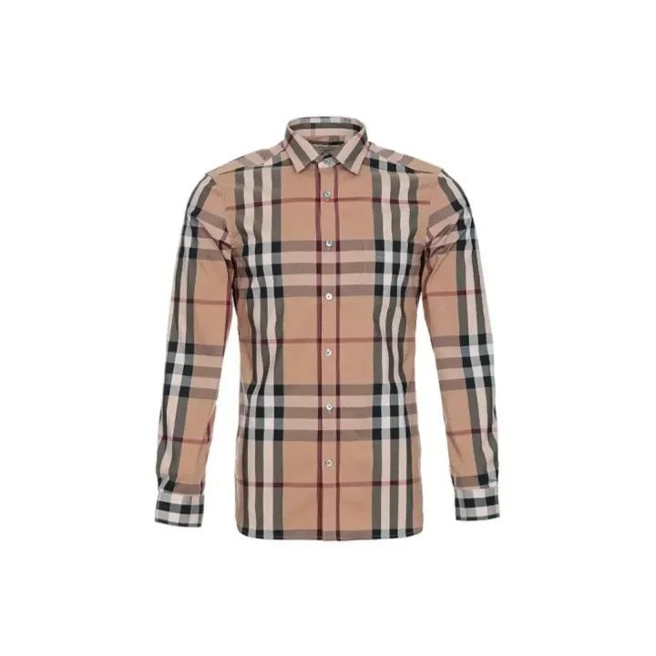Burberry Burberry Checked Long Sleeve Button-Up Shirt Size US S / EU 44-46 / 1 - 1 Thumbnail