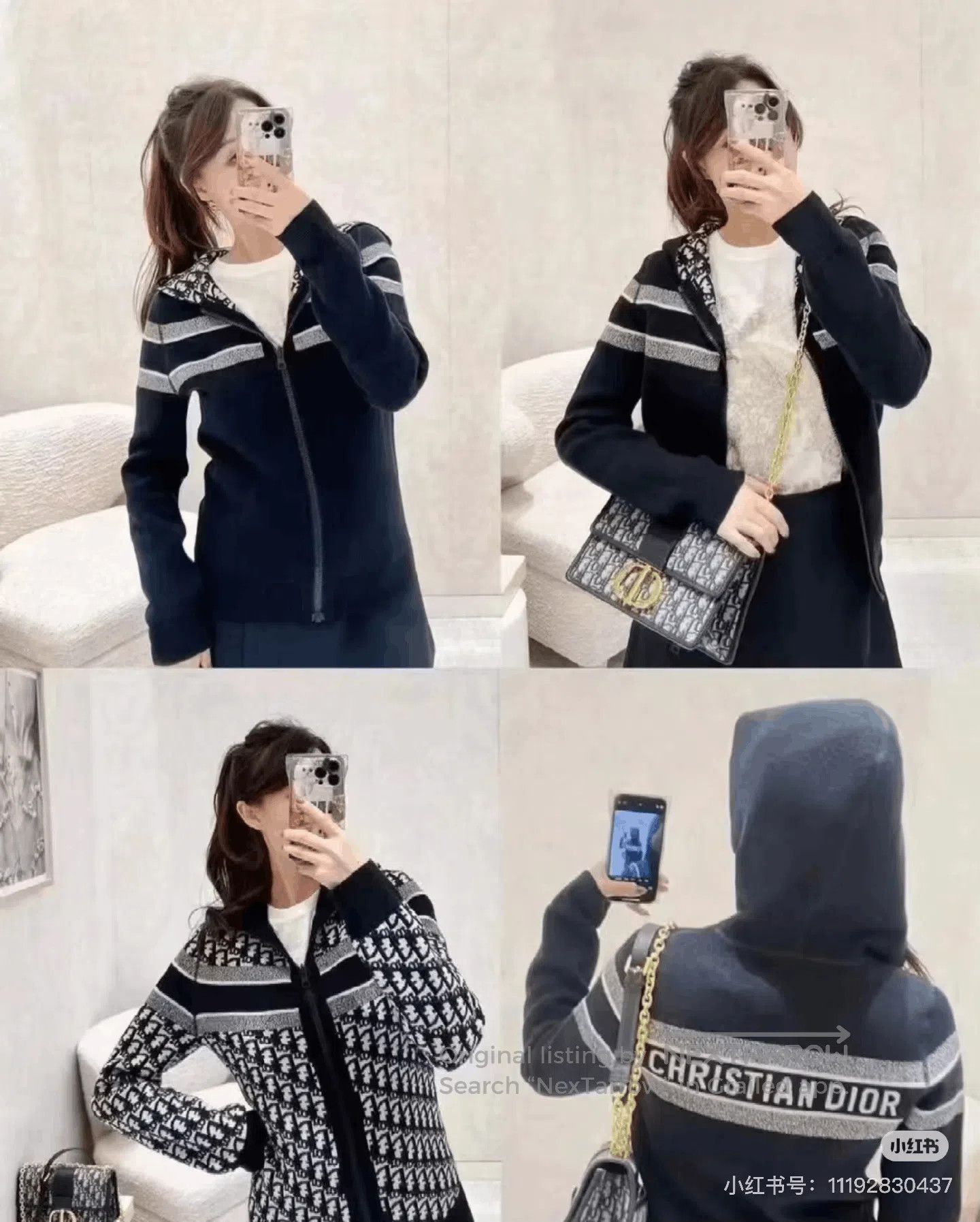 Dior Dior 25 New Logo Reversible Cashmere Zip Jacket. Size S / US 4 / IT 40 - 8 Thumbnail