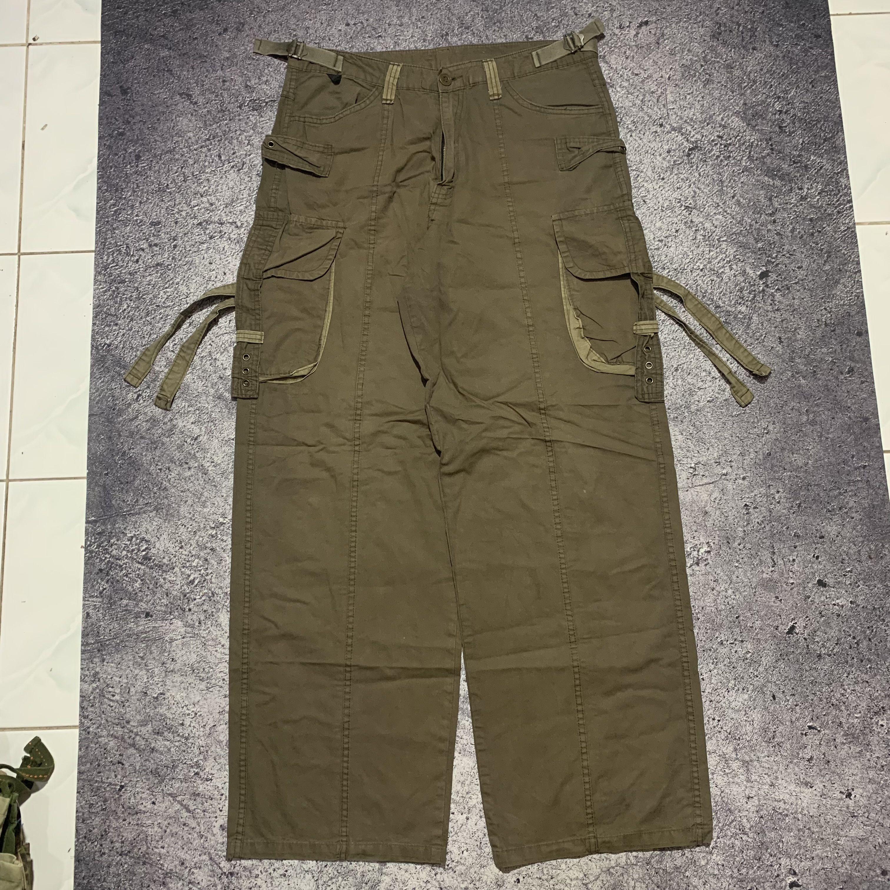 image of Vintage Y2K Military Bondage Cargo Pants, Men's (Size 31)