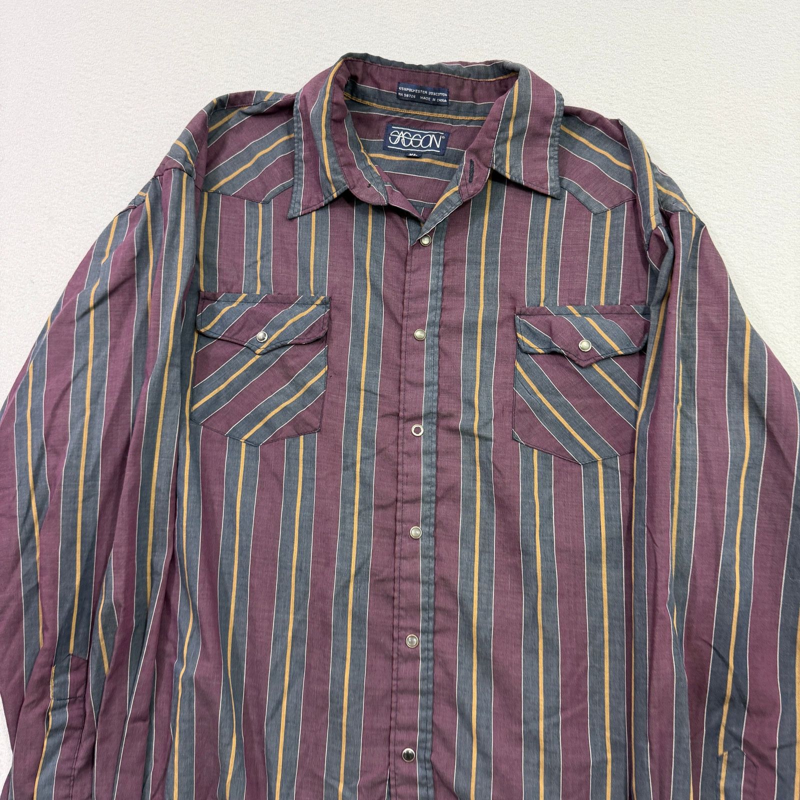 Vintage Vintage Sasson Pearl Snap Western Button Shirt Men's XL Size US XL / EU 56 / 4 - 2 Thumbnail