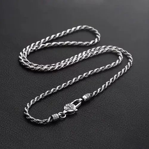 Other 4mm Round Men's Hemp Rope Necklace Size ONE SIZE - 3 Thumbnail