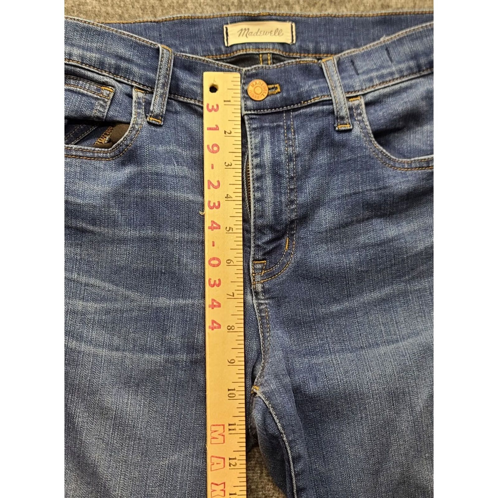 Madewell Madewell Roadtripper Jeans Womens 29x30 Regular High Rise Stretch Denim Blue 5-Pocket Bohemian City Preppy Modern Slim/Regular Fit Jeans Size 29" - 5 Thumbnail